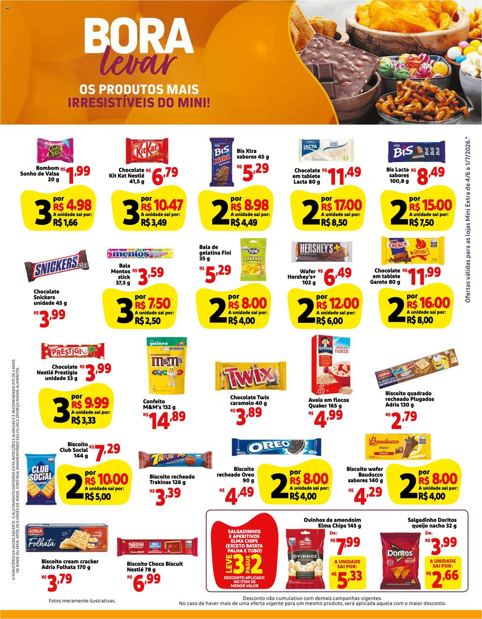 Mini Extra Folheto - válido de 04.06.2026 | Página: 3 | Produtos: Amendoim, Chocolate, Batata, Cream cracker