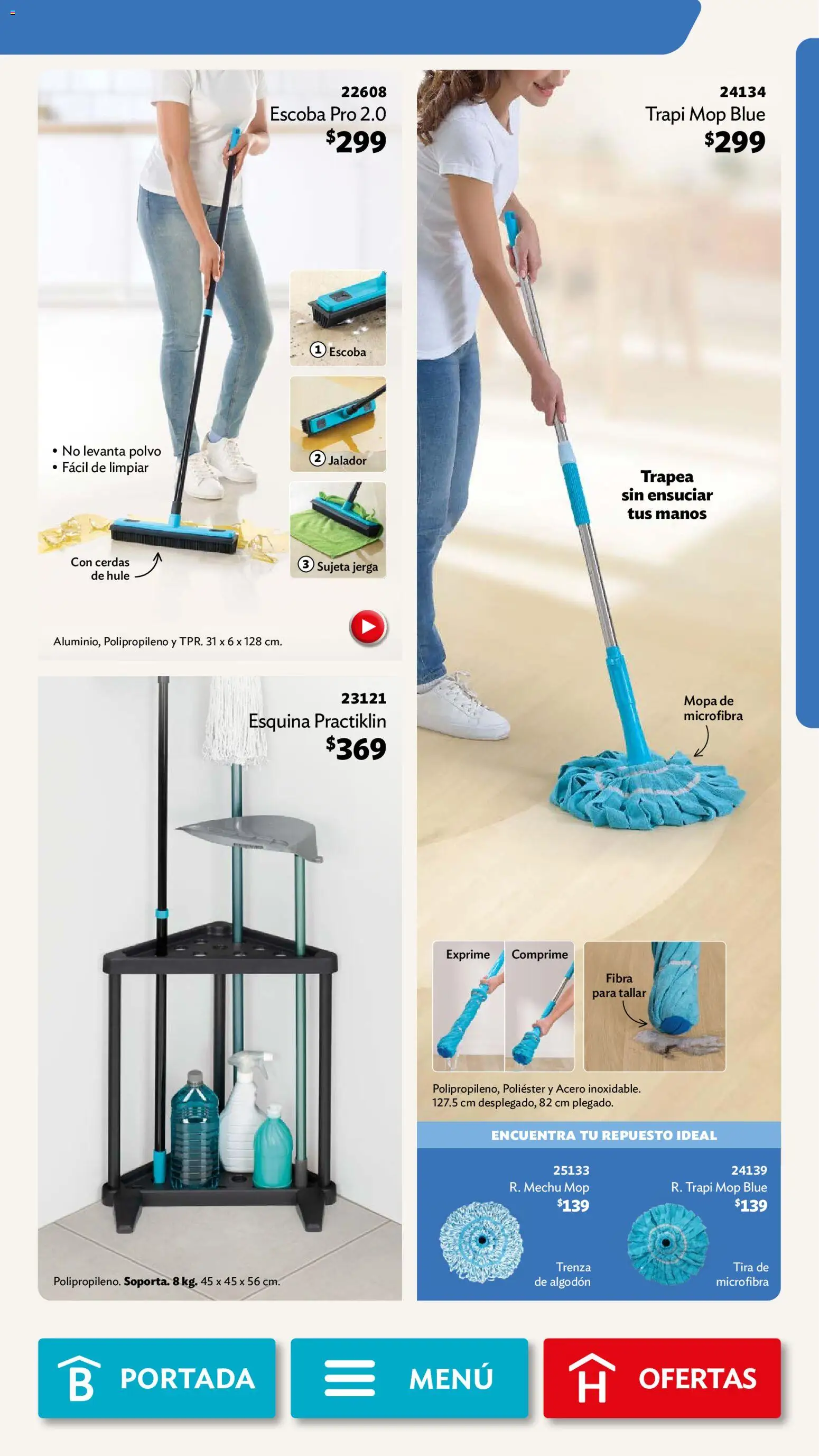 Nuevas ofertas de Betterware válidas en toda la República Mexicana desde el 29/06/2026. ¡Encuentra las mejores ofertas en Betterware campaña 7 2026! | Página: 82 | Productos: Escoba, Algodón, Mopa, Polvo