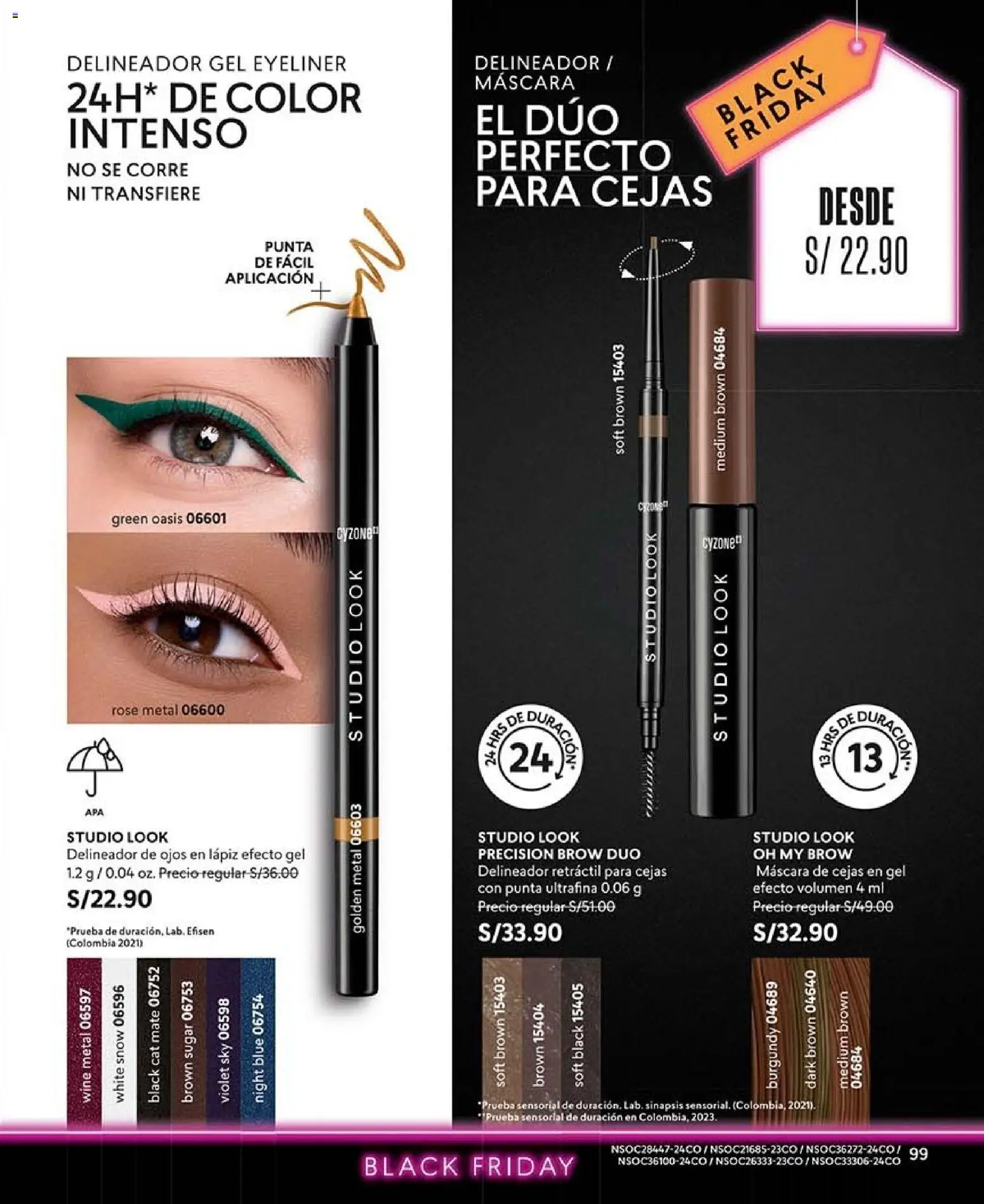 Catálogo CyZone válido desde 03/10/2026 | Página: 99 | Productos: Máscara, Delineador de ojos, Delineador