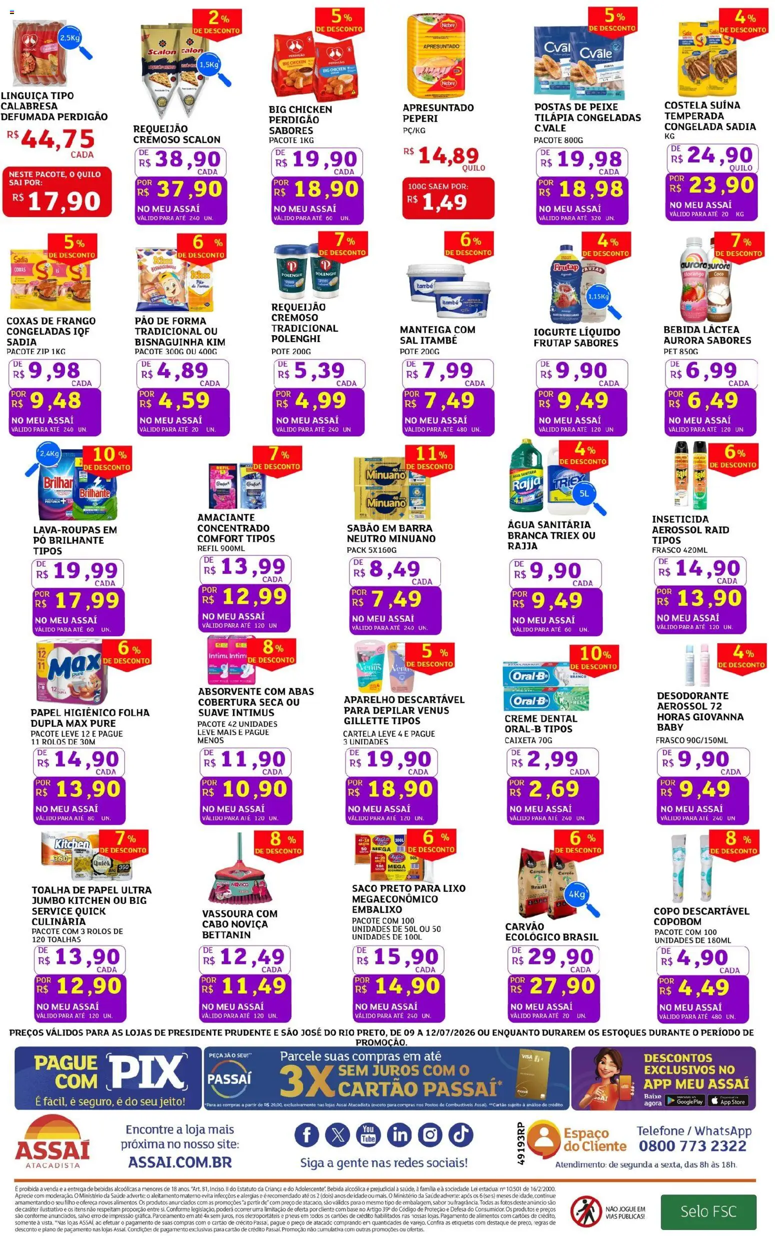 Assaí Atacadista Folheto - válido de 09/07/2026 | Página: 2 | Produtos: Frango, Requeijão, Cabo, Inseticida