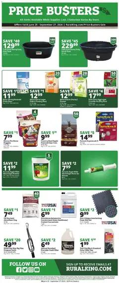 Preview of Rural King weekly ads valid from 06/25/2026 | Page: 2 | Products: Powder, Antifreeze, Poultry, Bag