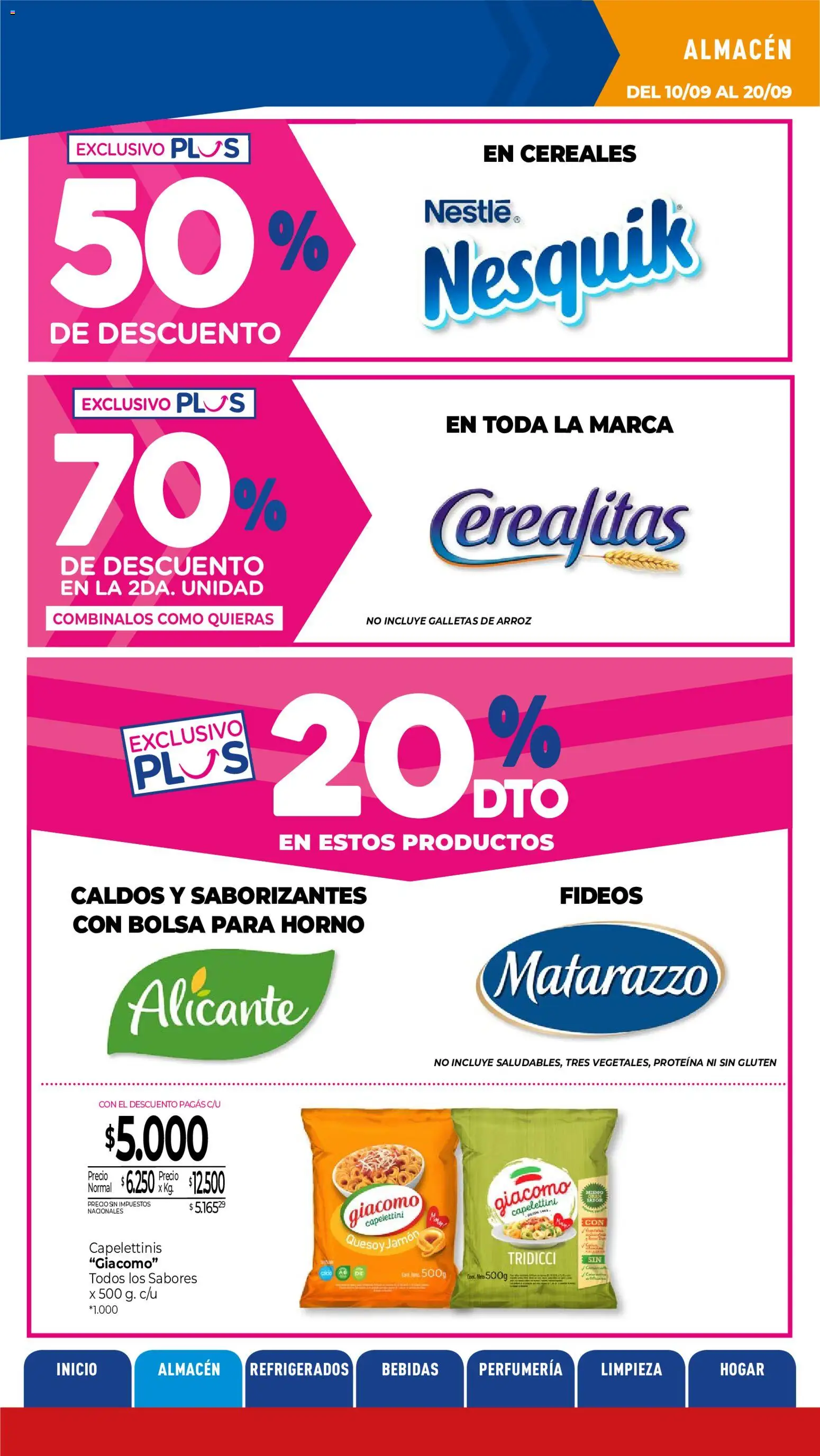 La Anonima catálogo │ válido desde el 10/09/2026 | Página: 5 | Productos: Galletas de arroz, Proteína, Arroz, Cereales