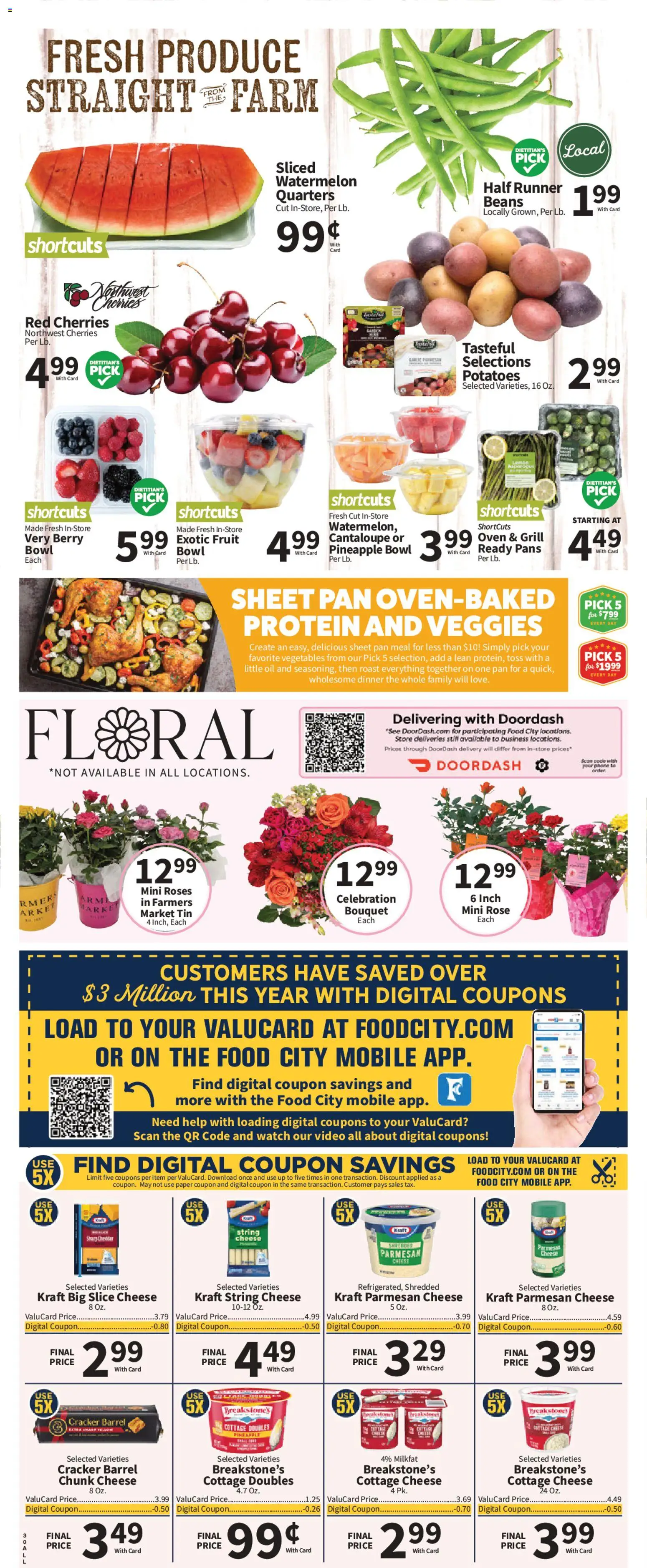Food City Weekly Ad - valid from 07/15/2026 | Page: 5 | Products: Cheese, Potatoes, Watch, Video