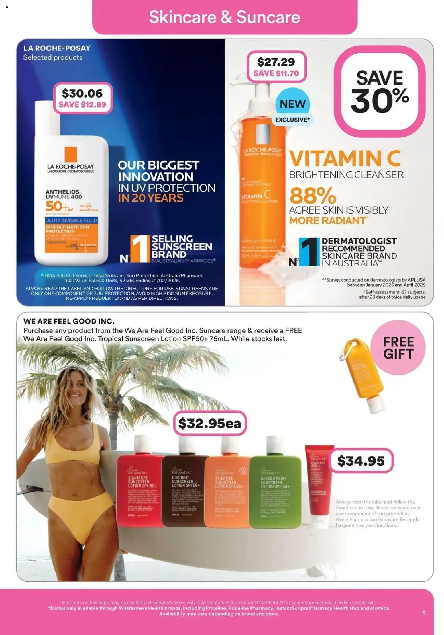 Priceline Pharmacy catalogue Fairfield - 27/08/2026 > weekly / monthly specials | Page: 9 | Products: Sunscreen, Lotion, Coconut, Sun protection