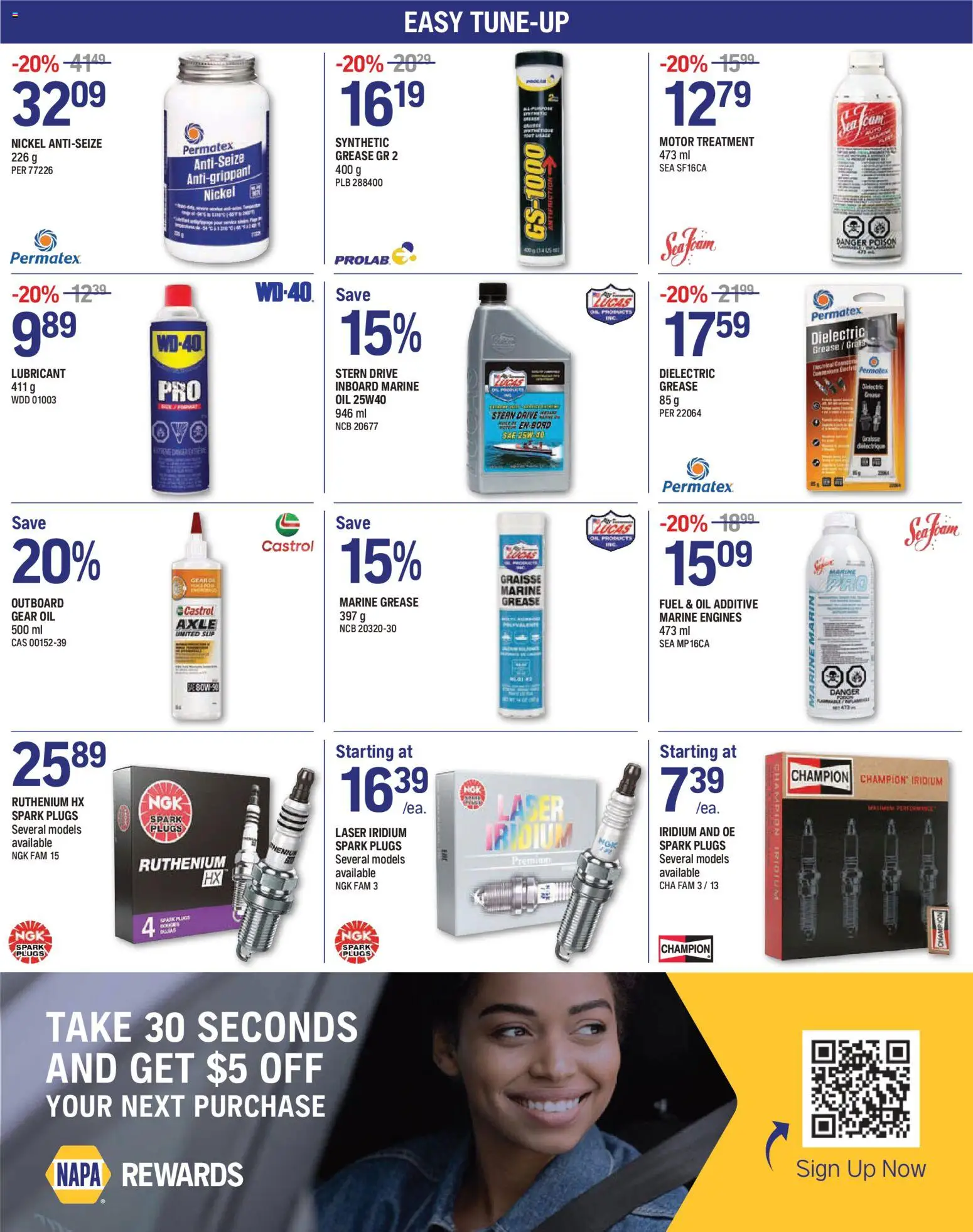 NAPA Auto Parts flyer valid from Sep 1, 2026 | Page: 2 | Products: Lubricant, Foam, Oil