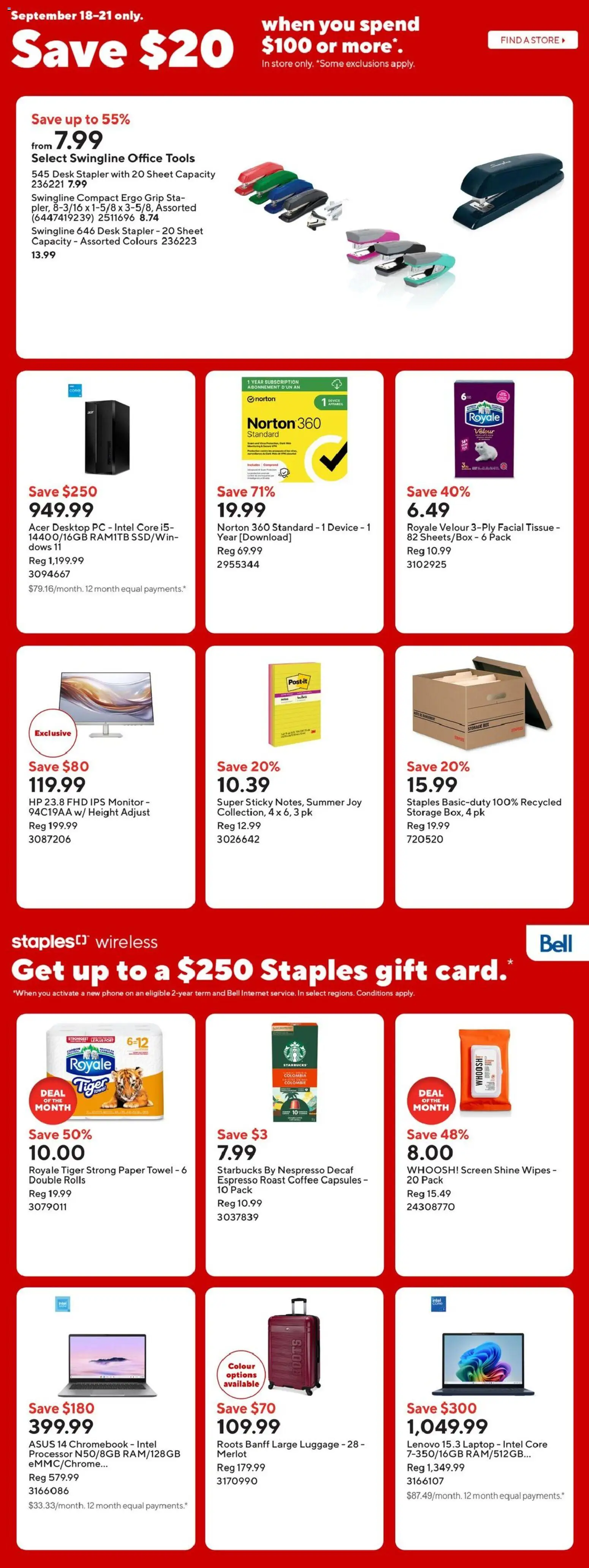Staples flyer valid from Sep 18, 2026 | Page: 6