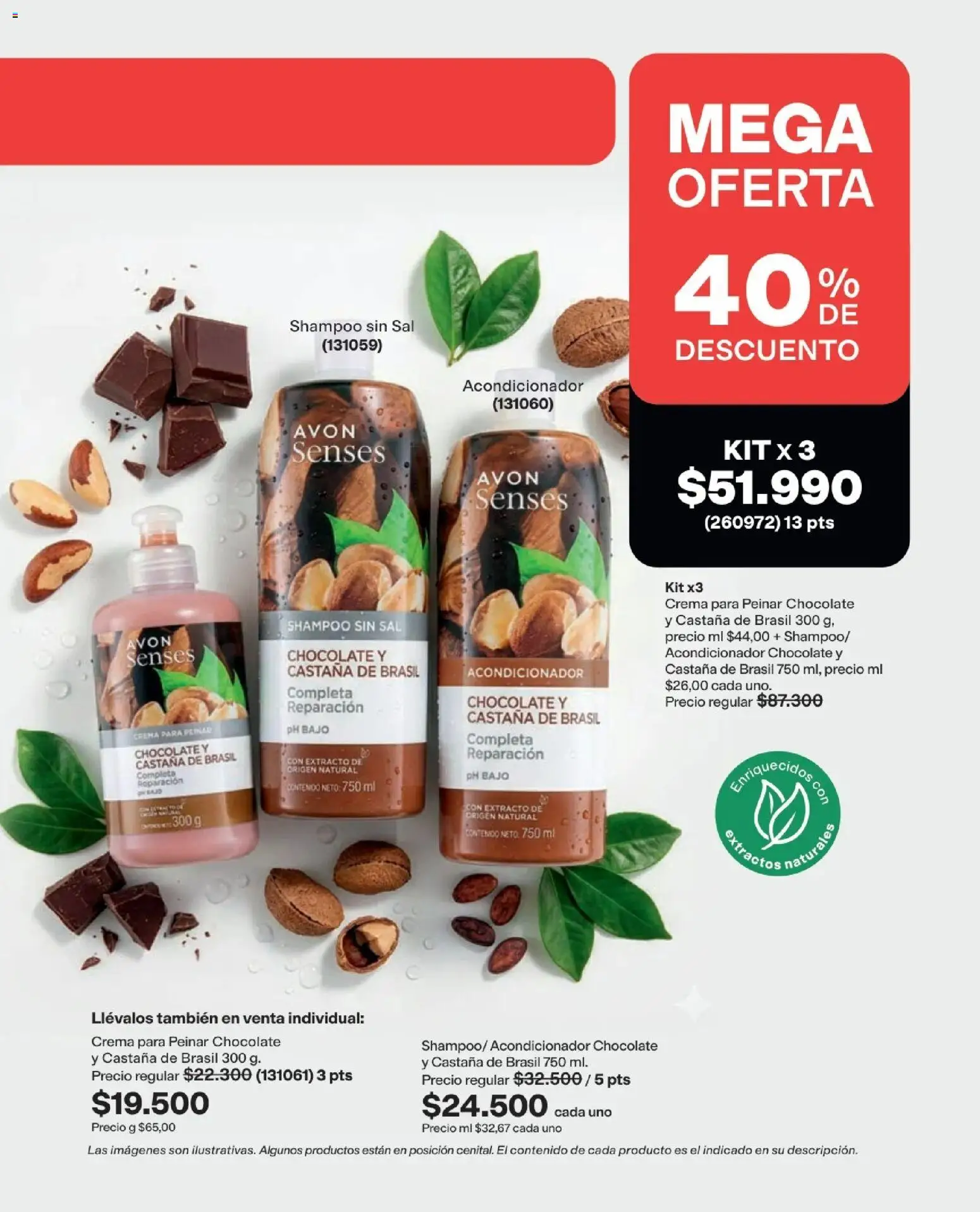 Avon revista - valida desde el 15/07/2026 | Página: 190 | Productos: Crema, Individual, Shampoo, Acondicionador