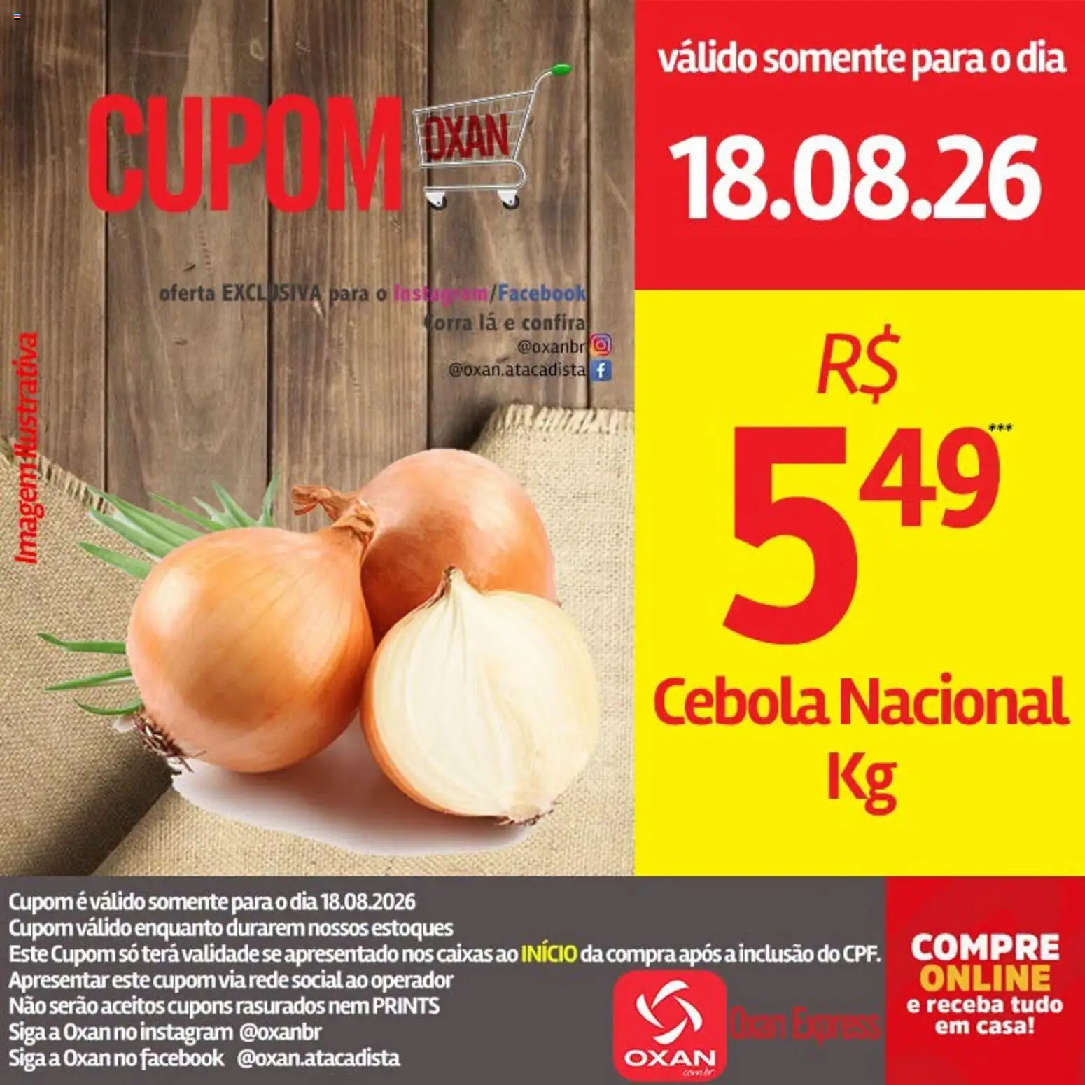 Oxan Atacadista Folheto - válido de 18/08/2026 | Página: 21 | Produtos: Cebola