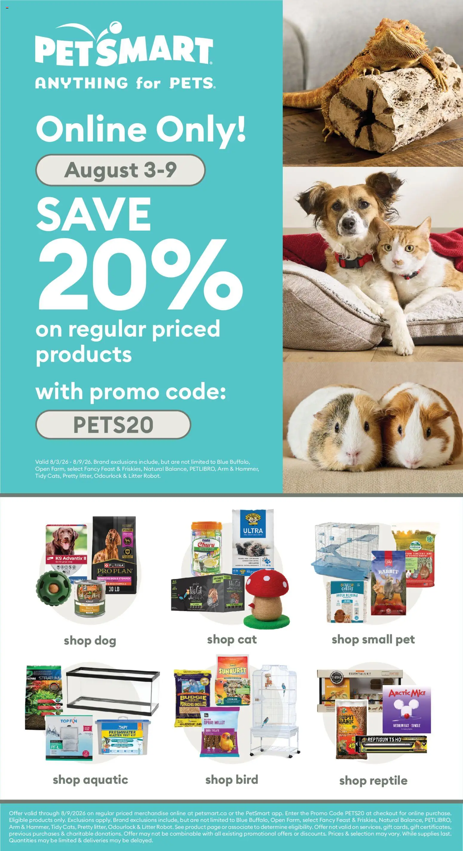 Petsmart flyer valid from Aug 3, 2026 | Page: 1 | Products: Rice