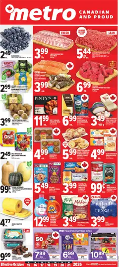 Preview of Metro weekly flyer / circulaire from shop Metro valid from Oct 15, 2026