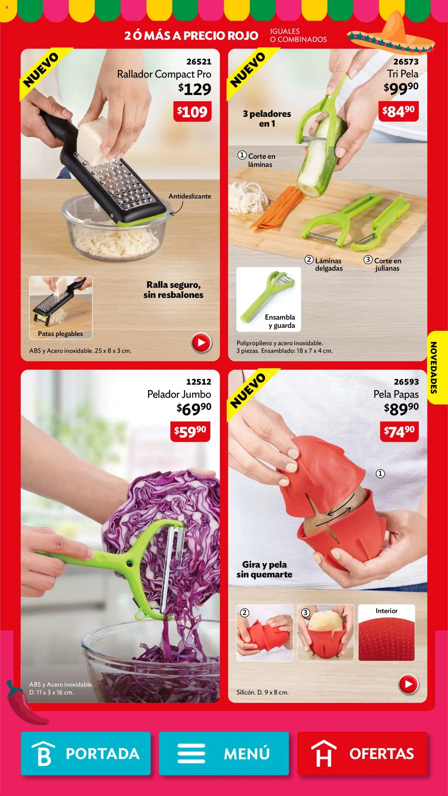 Nuevas ofertas de Betterware válidas en toda la República Mexicana desde el 31/08/2026. ¡Encuentra las mejores ofertas en Betterware campaña 9 2026! | Página: 17 | Productos: Rallador, Papas, Pelador
