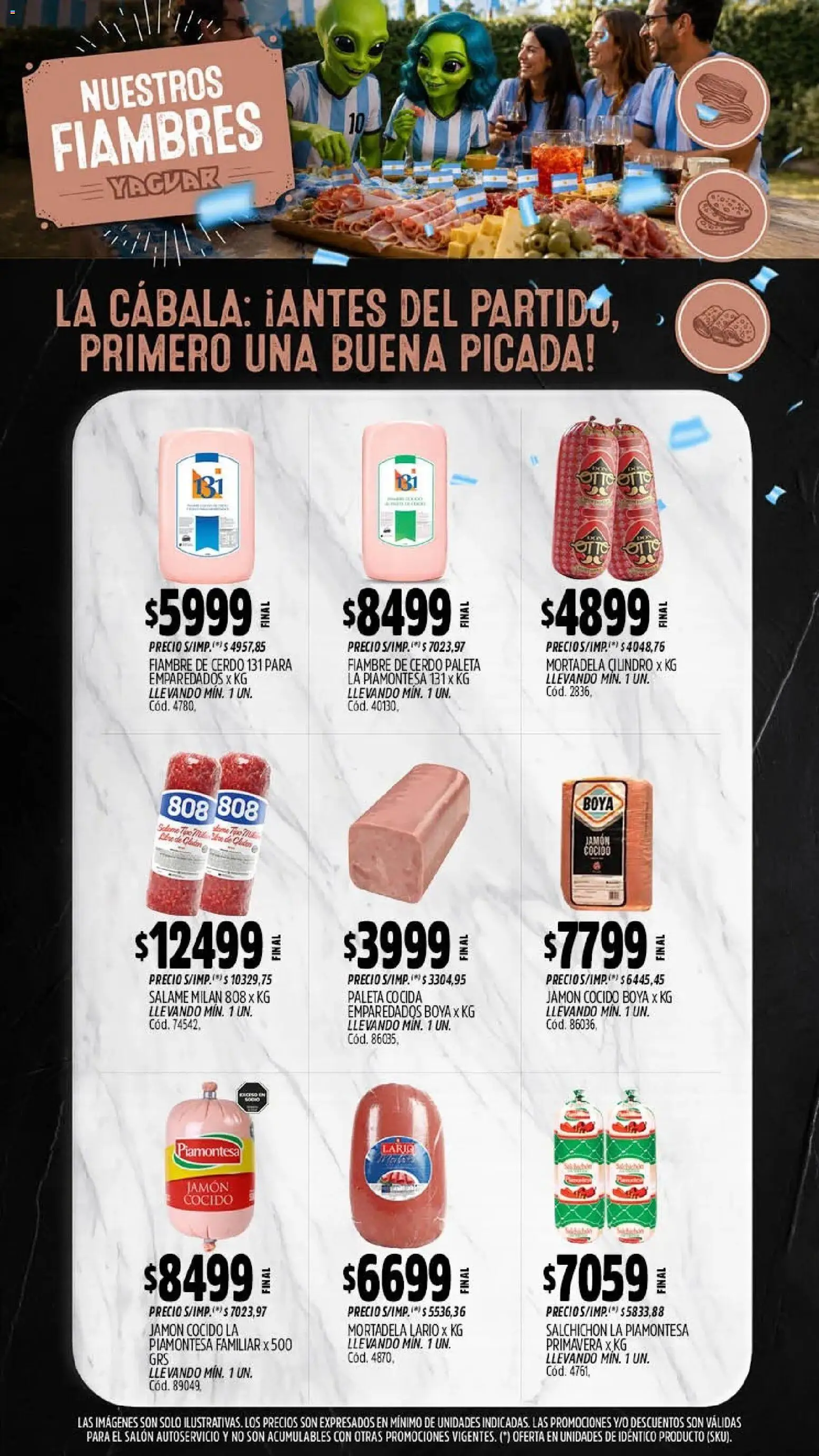 Yaguar - Oferta Semanal Salta │ válido desde el 13/07/2026 | Página: 8 | Productos: Jamón cocido, Mortadela, Paleta, Cerdo