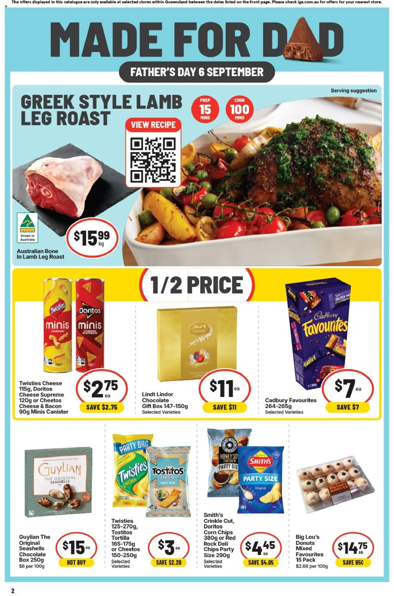 IGA catalogue - valid from 02/08/2026 | Page: 9 | Products: Chocolate, Chips, Roast, Lindt