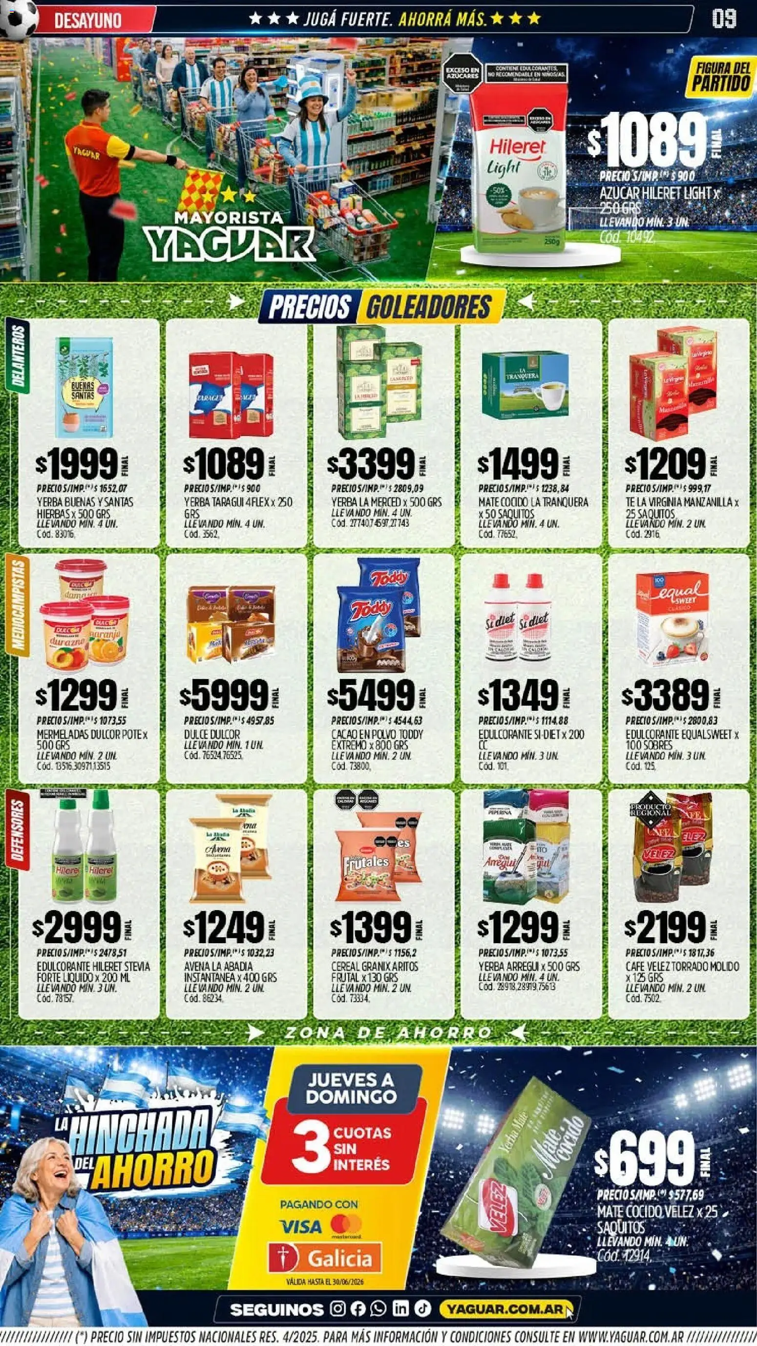 Yaguar - Oferta Semanal Córdoba │ válido desde el 08.06.2026 | Página: 9 | Productos: Polvo, Café, Té, Mate cocido