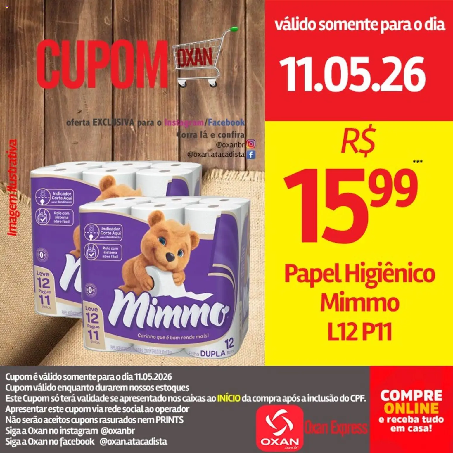 Oxan Atacadista Folheto - válido de 11.05.2026 | Página: 5 | Produtos: Rolo, Papel higiênico
