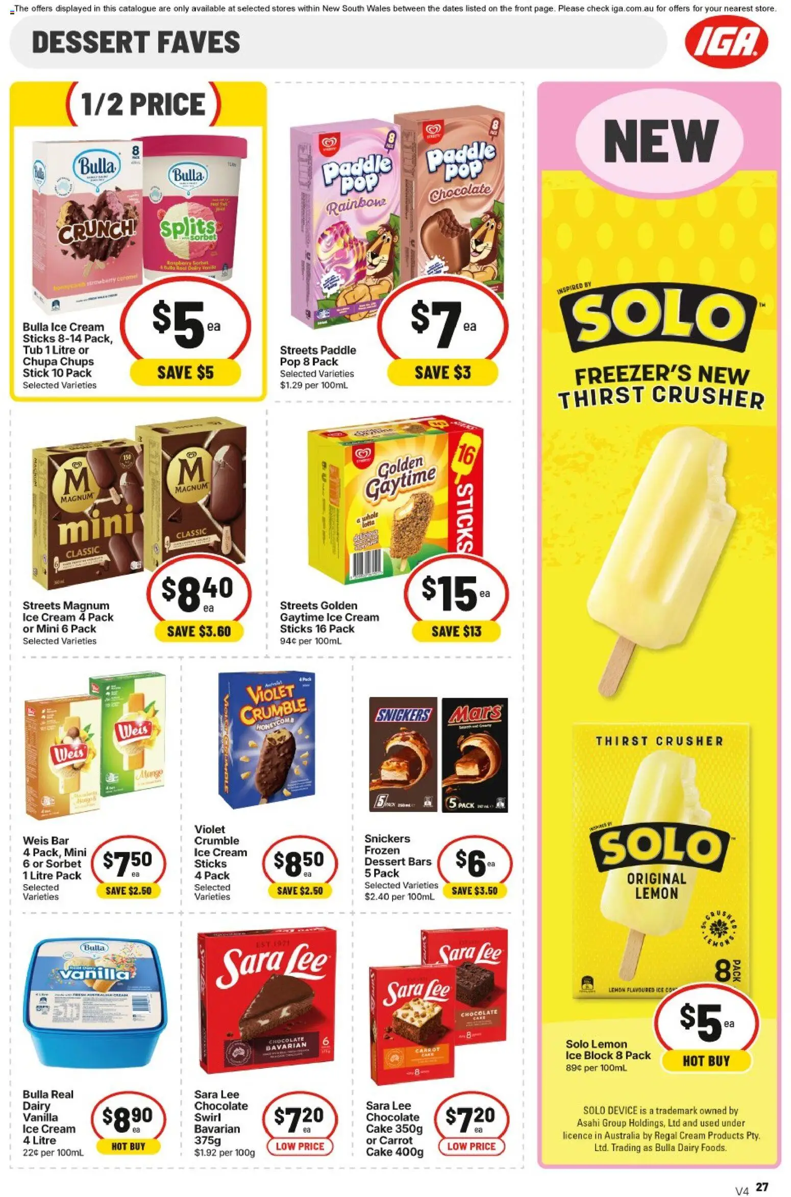 IGA catalogue - valid from 30/09/2026 | Page: 32 | Products: Cream, Snickers, Device, Magnum