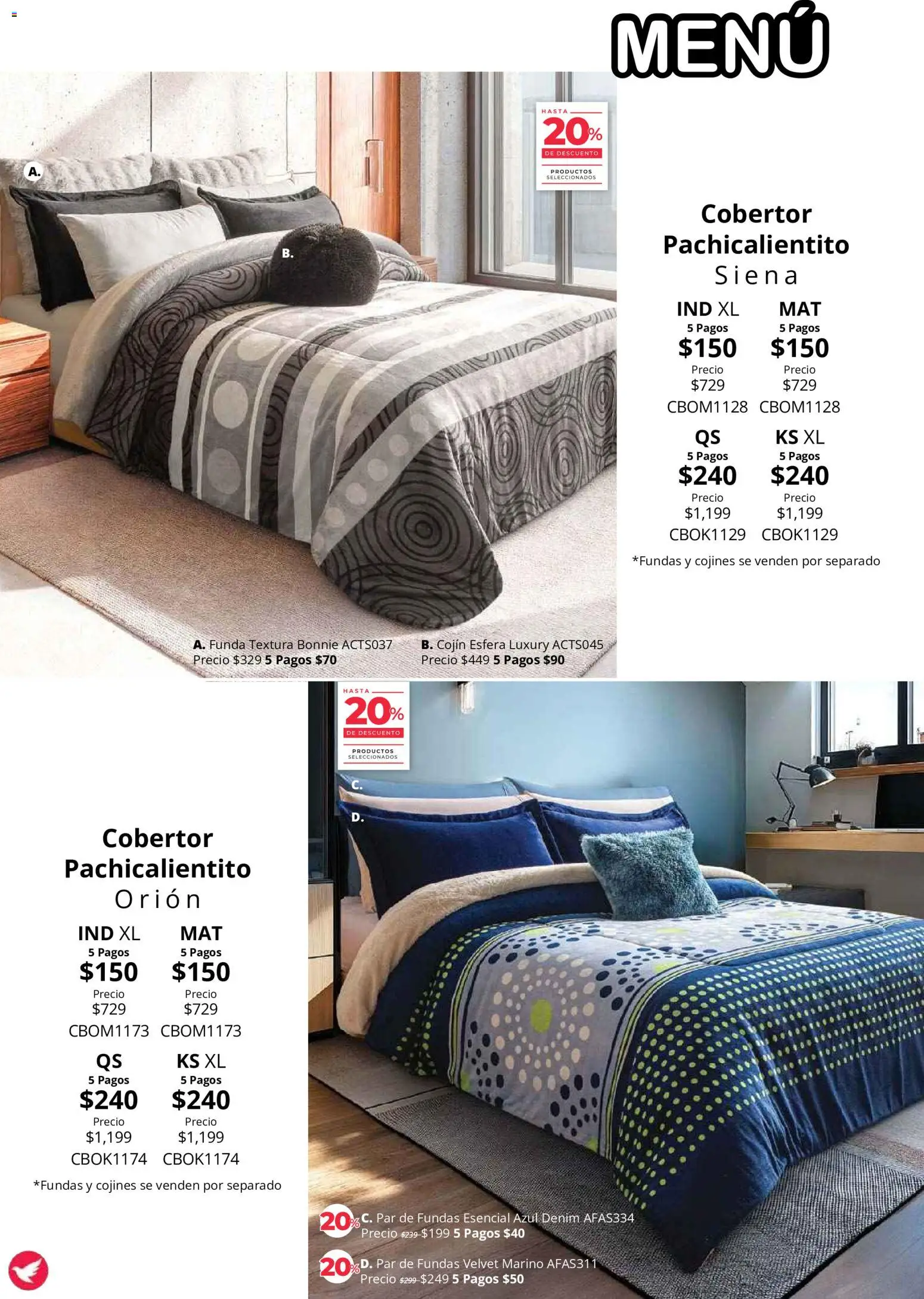 Nuevas ofertas de Colchas Concord válidas en toda la República Mexicana desde el 01/08/2026. ¡Encuentra las mejores ofertas en Colchas Concord catálogo Colección Cobertor! | Página: 35 | Productos: Cobertor, Funda