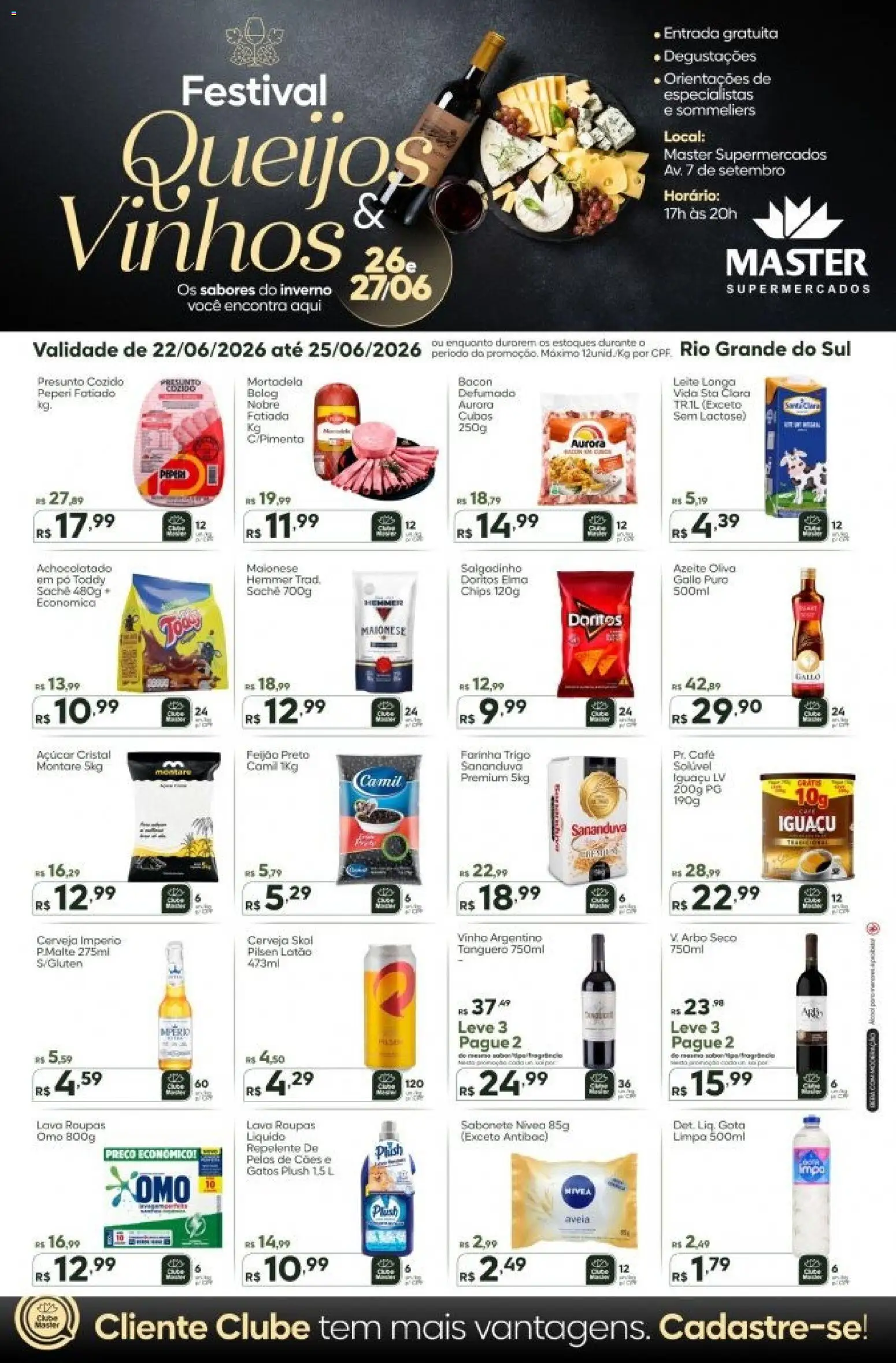 Master Folheto - válido de 22/06/2026 | Página: 1 | Produtos: Pó, Achocolatado, Café, Azeite