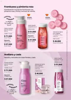 Natura catálogo -  Vista previa de la revista de la tienda Natura valido desde el 23/09/2026 | Página: 134 | Productos: Crema, Jabón líquido, Combinación, Crema para el cuerpo