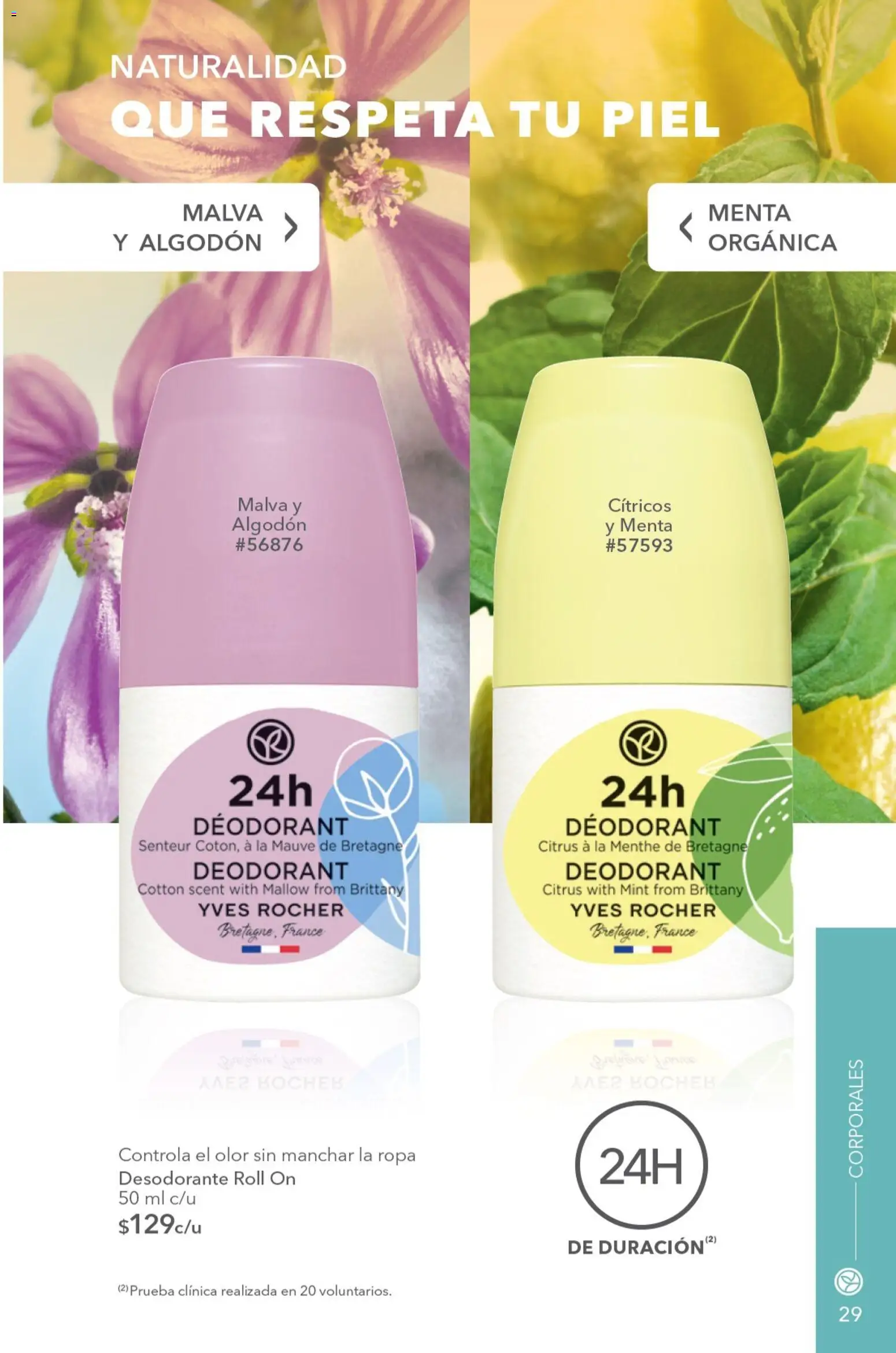 Nuevas ofertas de Yves Rocher válidas en toda la República Mexicana desde el 04/08/2026. ¡Encuentra las mejores ofertas en Yves Rocher campaña 11 2026! | Página: 31 | Productos: Desodorante, Algodón, Ropa