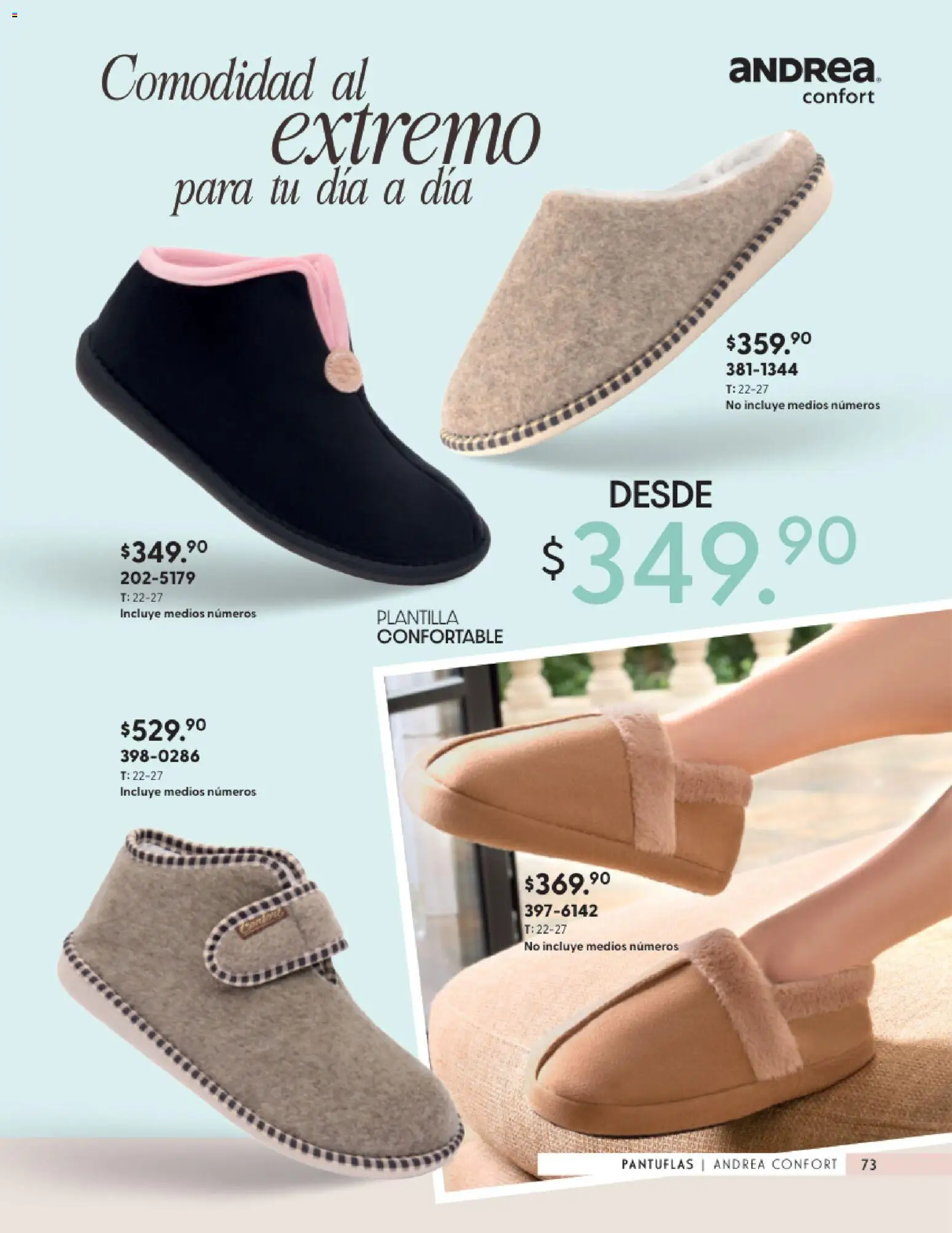 Nuevas ofertas de Andrea válidas en toda la República Mexicana desde el 23/08/2026. ¡Encuentra las mejores ofertas en Andrea catálogo Calzado Confort! | Página: 73