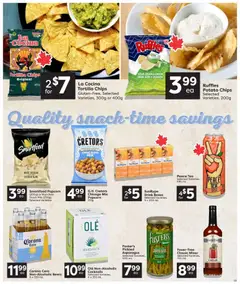 Preview of Quality Foods weekly flyer / circulaire from shop Quality Foods valid from Jul 16, 2026 | Page: 9 | Products: Tea, Chips, Mixer