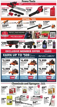 Preview of Rural King weekly ads valid from 09/03/2026 | Page: 11 | Products: Lawn Mower, Oil, Tools, Blower
