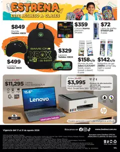Vista previa de Chedraui folleto Llevarte más cuesta menos, nuevo folleto de la tienda, válido en México a partir del 17/08/2026 | Página: 16 | Productos: Mochila, Escaner, Laptop, Xbox