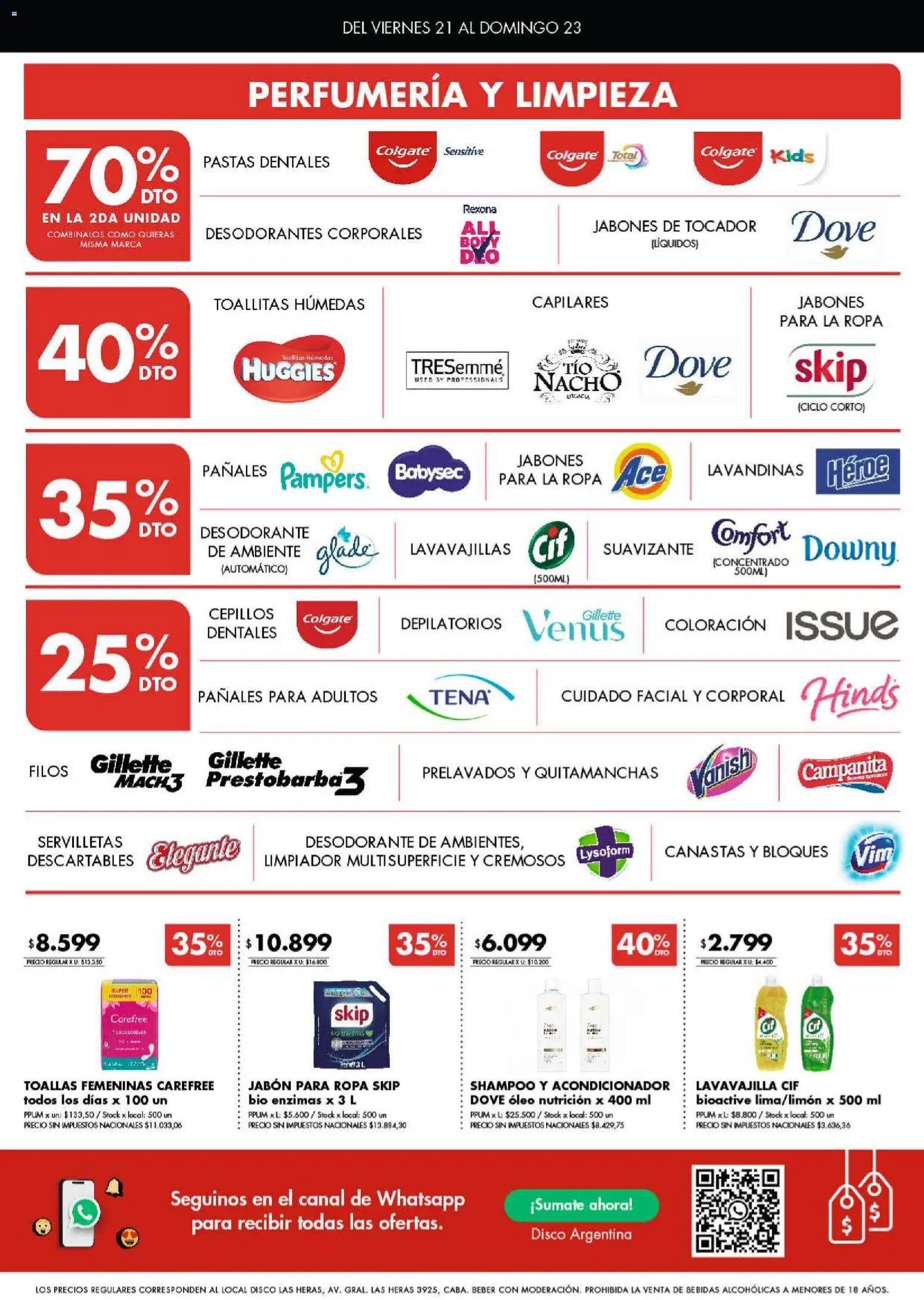 Disco - Ofertas | Córdoba │ válido desde el 20/08/2026 | Página: 6 | Productos: Toallas, Bebidas, Shampoo, Pañales