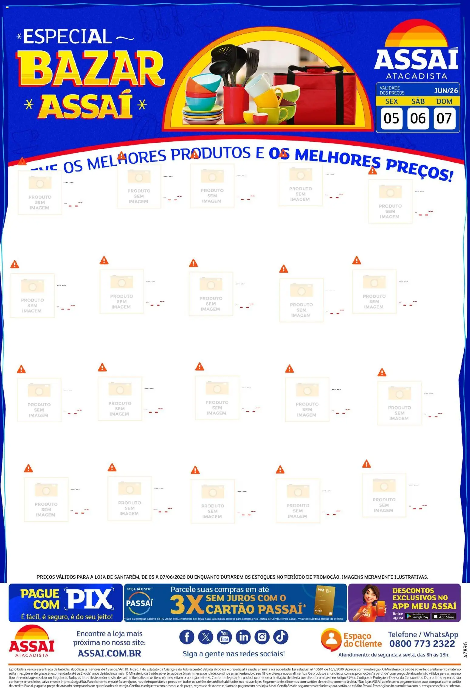 Assaí Atacadista Folheto - válido de 04/09/2026 | Página: 1 | Produtos: Bebidas, Pneus, Alimentos, Telefone