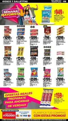 Vista previa Yaguar - Oferta Semanal Misiones válido desde el 18.05.2026 | Página: 9 | Productos: Mani, Semillas, Chocolate, Bizcochos