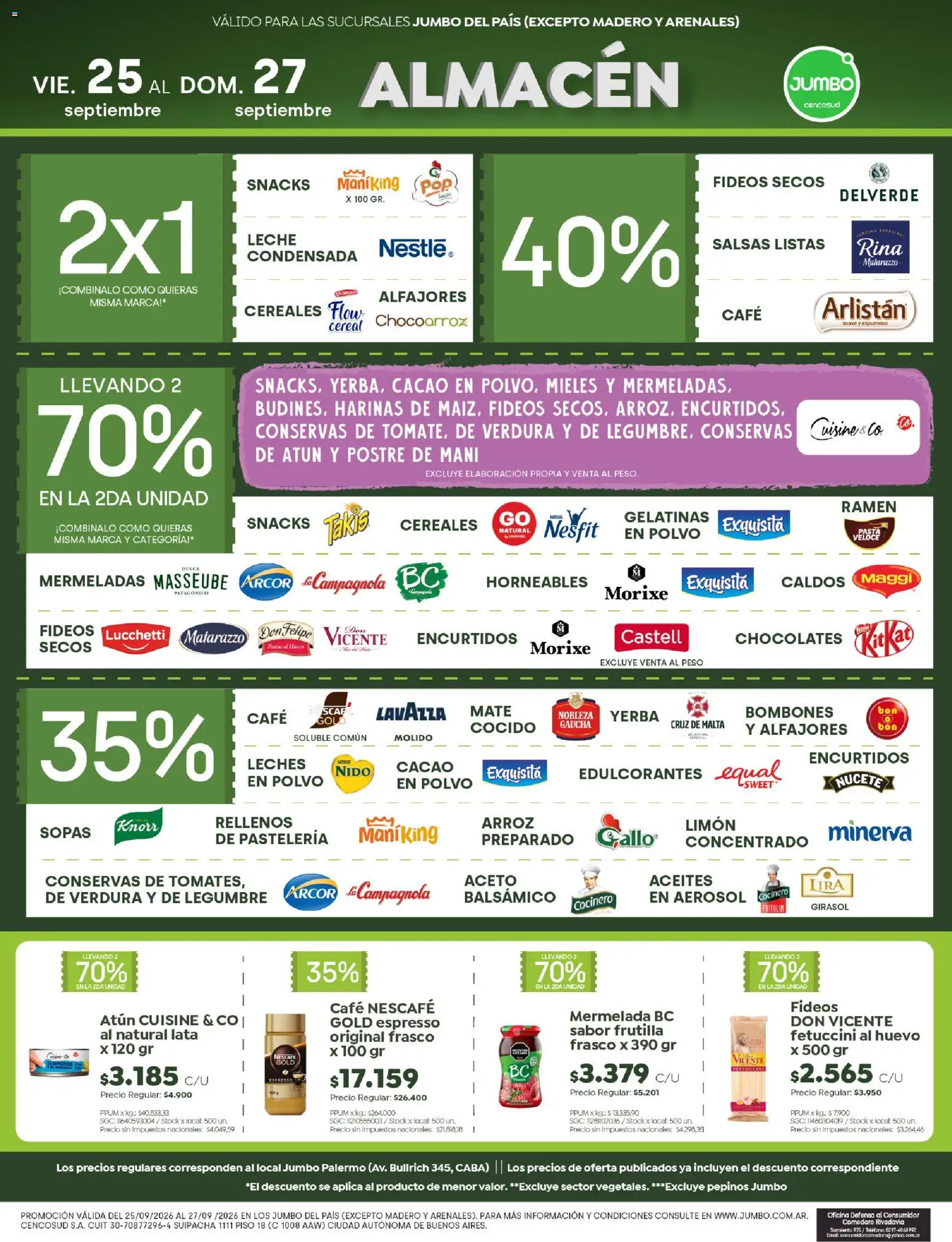 Jumbo - Ofertas | Mendoza │ válido desde el 25/09/2026 | Página: 2 | Productos: Frasco, Limón, Mermelada, Cereales
