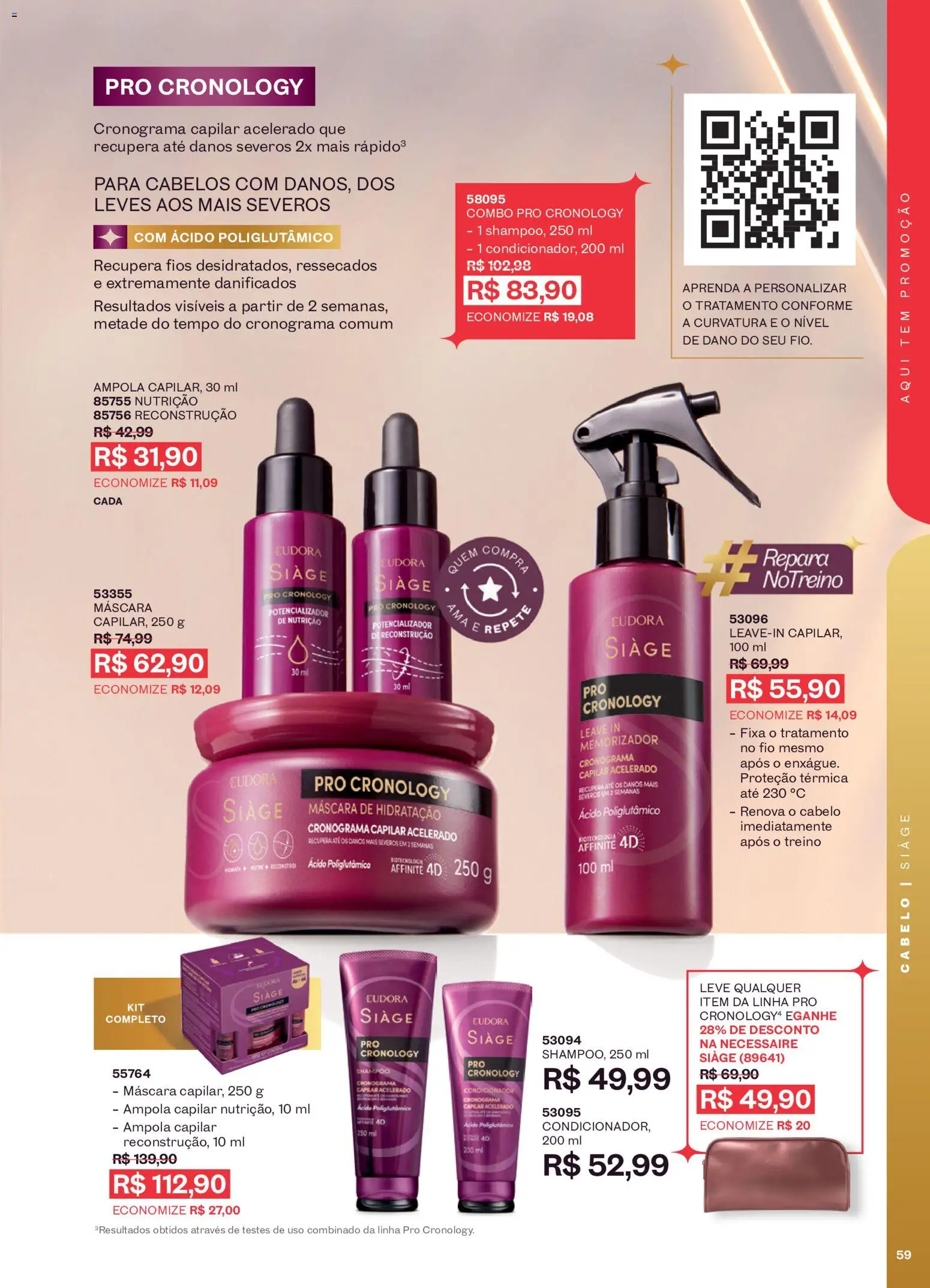 Eudora Folheto - válido de 16/09/2026 | Página: 62 | Produtos: Shampoo, Condicionador, Necessaire