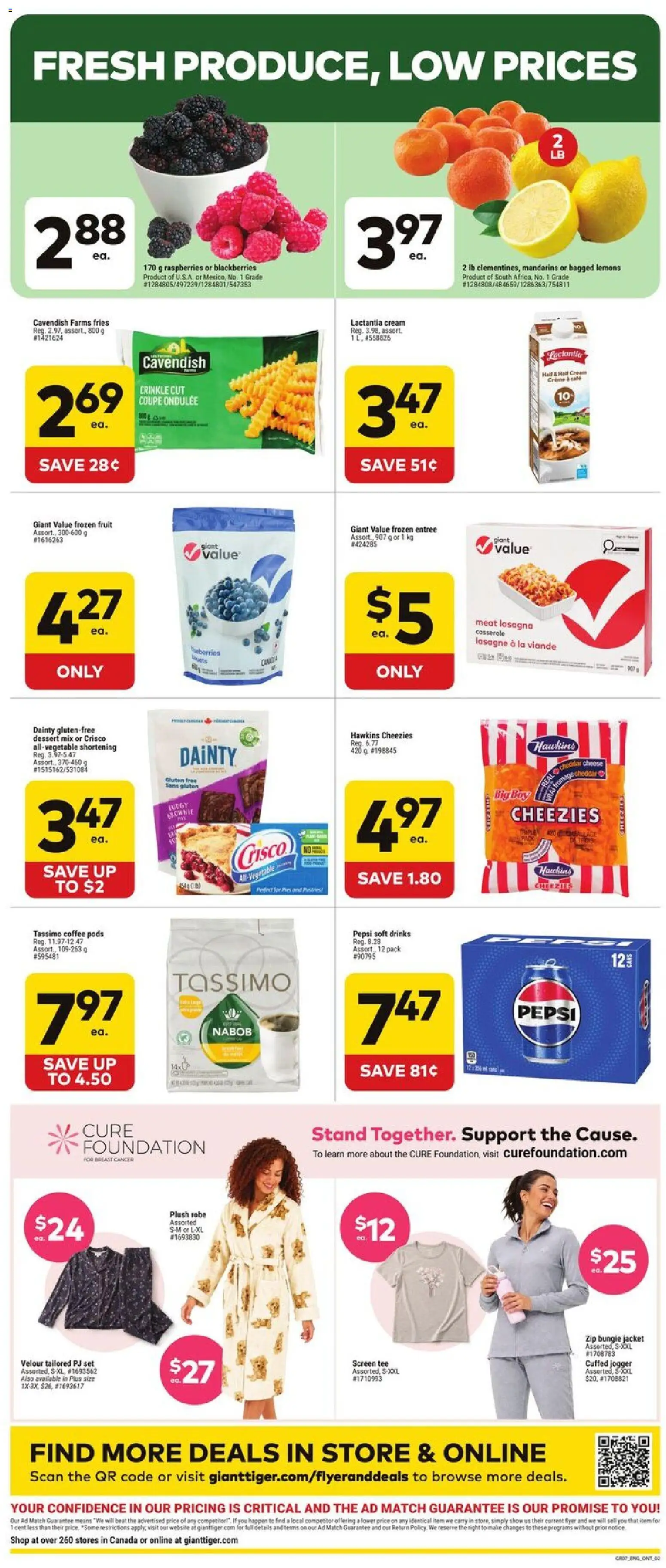 Giant Tiger flyer valid from Sep 16, 2026 | Page: 2 | Products: Lemons, Raspberries, Dessert, Coffee