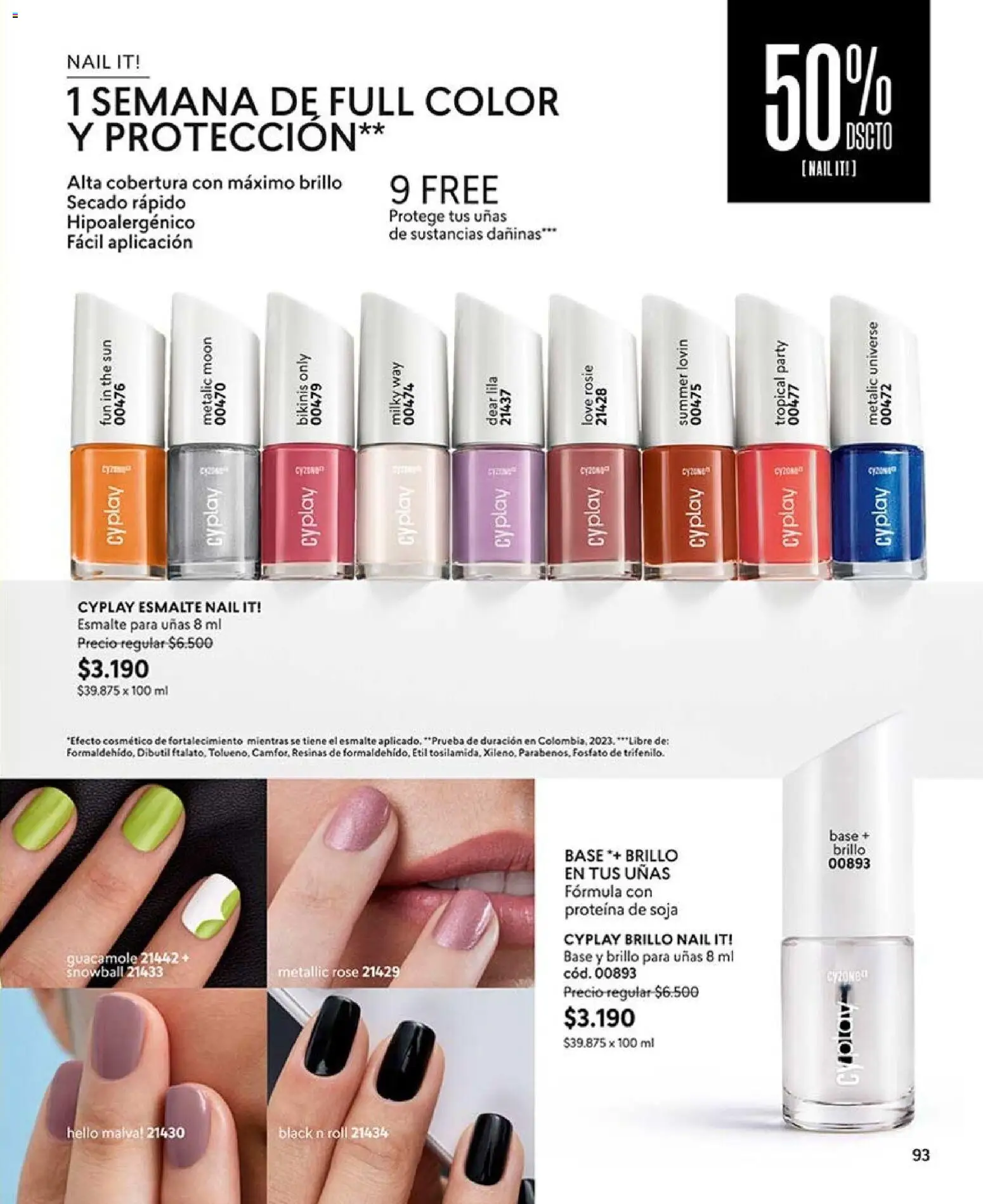 Catálogo CyZone Campaña 15 │ válido desde el 06.09.2026 | Página: 105 | Productos: Brillo, Proteína, Guacamole, Base