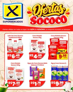 X Supermercados ofertas Sococo - Pré-Visualização do folheto da loja X Supermercados, válido de 26/09/2026 | Página: 1 | Produtos: Coco, Água de coco, Leite, Leite de coco