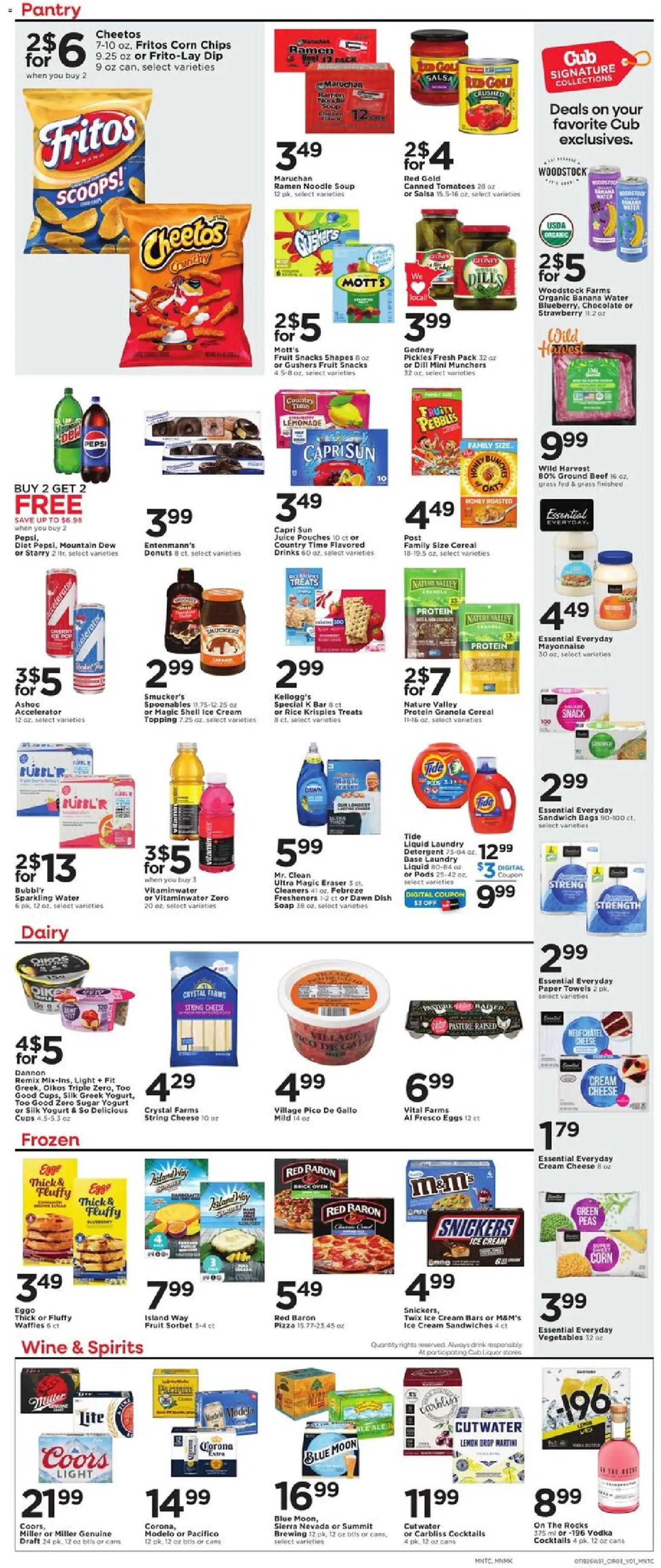 Cub Foods Weekly Ad - valid from 07/19/2026 | Page: 6 | Products: Cheese, Tomatoes, Chips, Vegetables