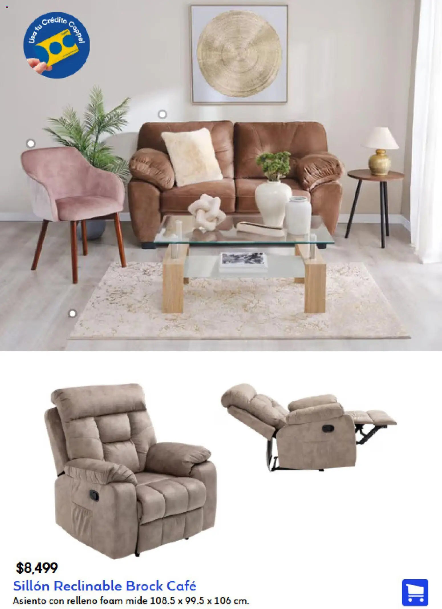 Coppel catálogo │ válido desde el 01/09/2026 | Página: 6 | Productos: Sillón reclinable, Sillón, Café