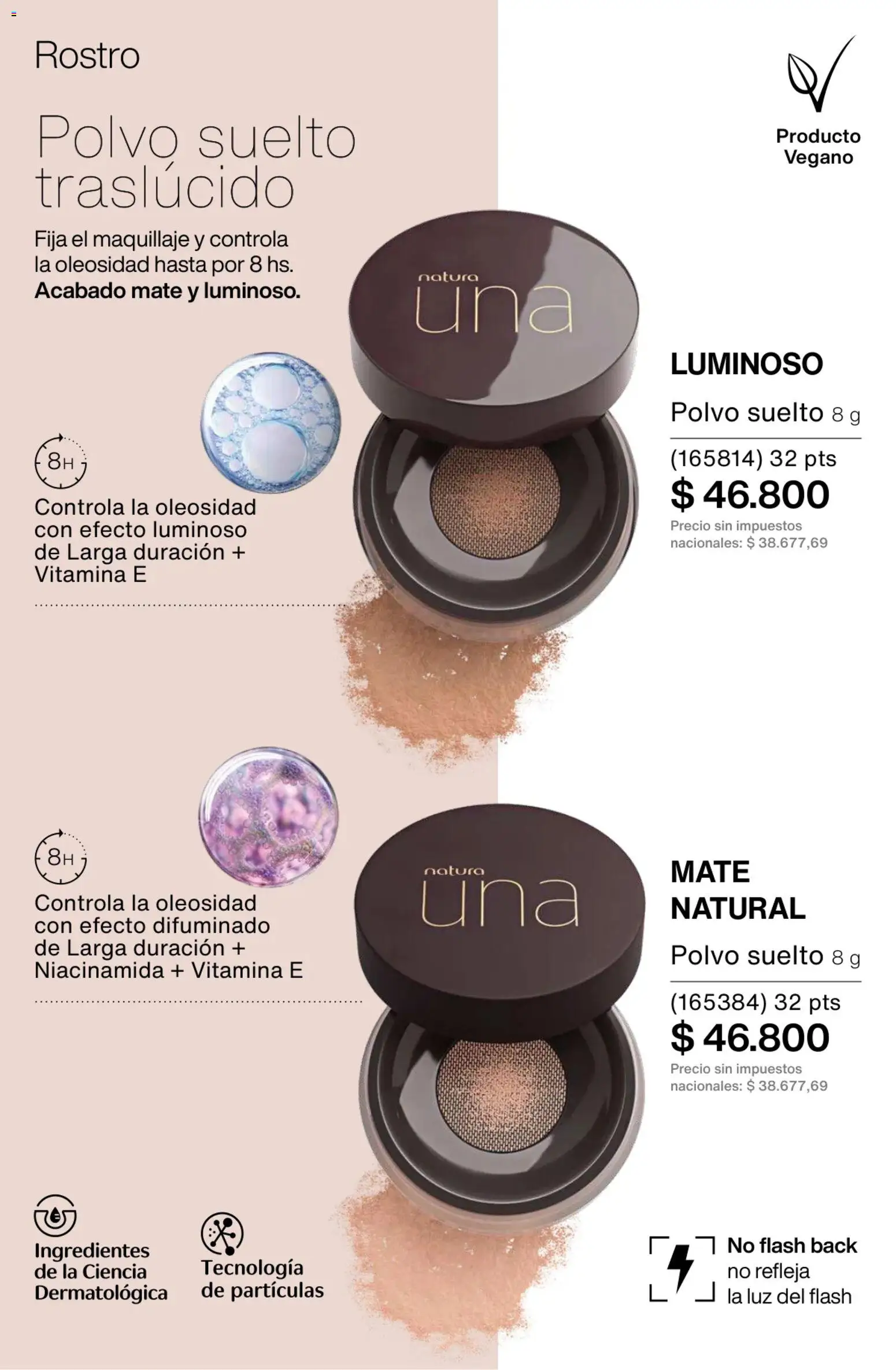 Catálogo Natura Ciclo 3 │ válido desde el 09/02/2026 | Página: 111 | Productos: Mate, Maquillaje, Polvo, Ingredientes