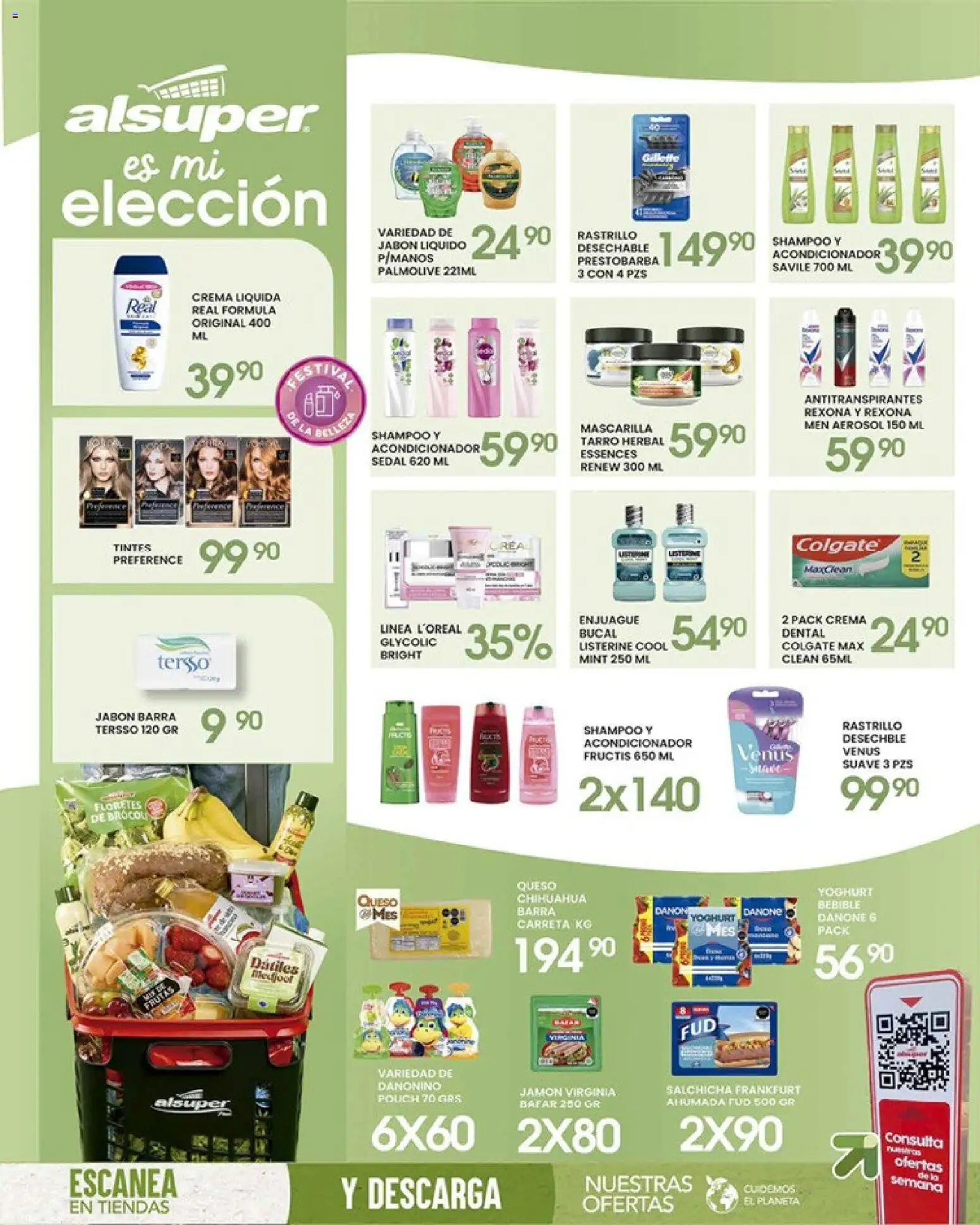 Nuevas ofertas de Alsuper válidas en toda la República Mexicana desde el 15.05.2026. ¡Encuentra las mejores ofertas en Alsuper folleto Durango! | Página: 8 | Productos: Crema, Rastrillo, Barra, Acondicionador