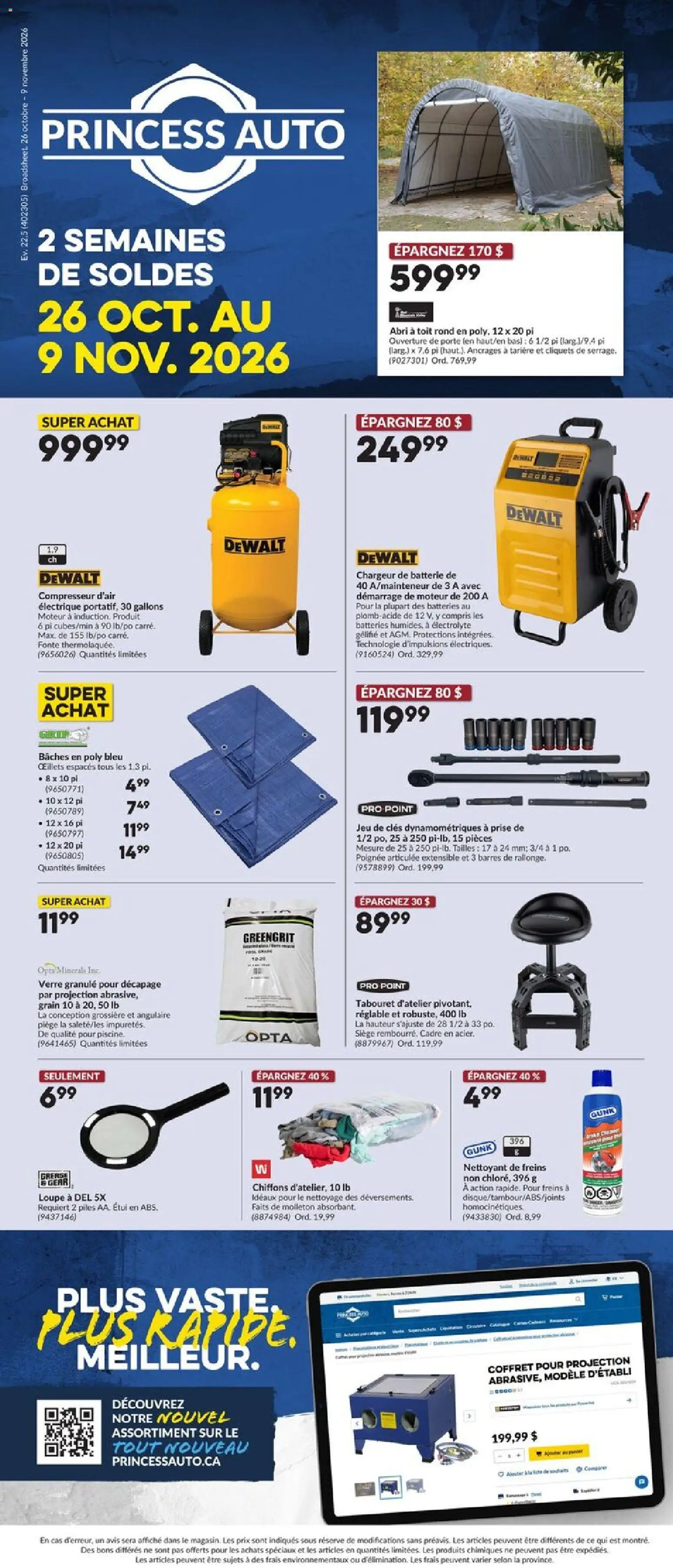 Princess Auto flyer valid from Oct 26, 2026 | Page: 1