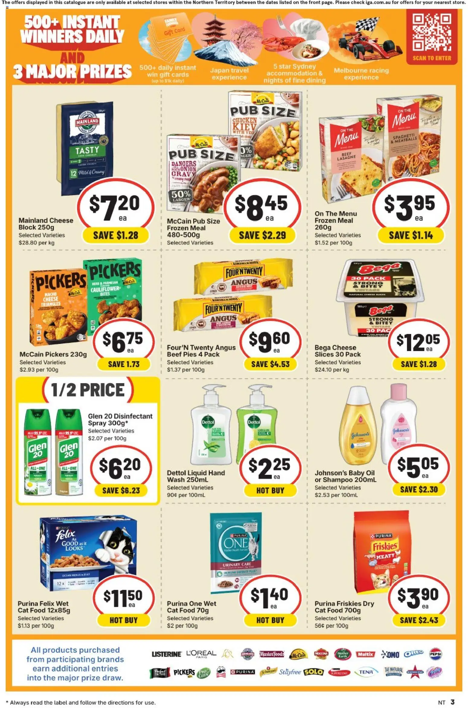 IGA catalogue - valid from 22/07/2026 | Page: 3 | Products: Cheese, Shampoo, Chicken, Beef