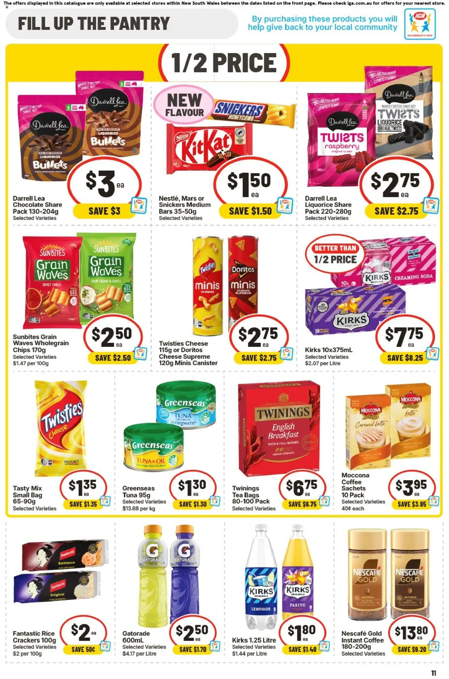 IGA catalogue - valid from 05/08/2026 | Page: 11 | Products: Coffee, Tea, Raspberry, Moccona
