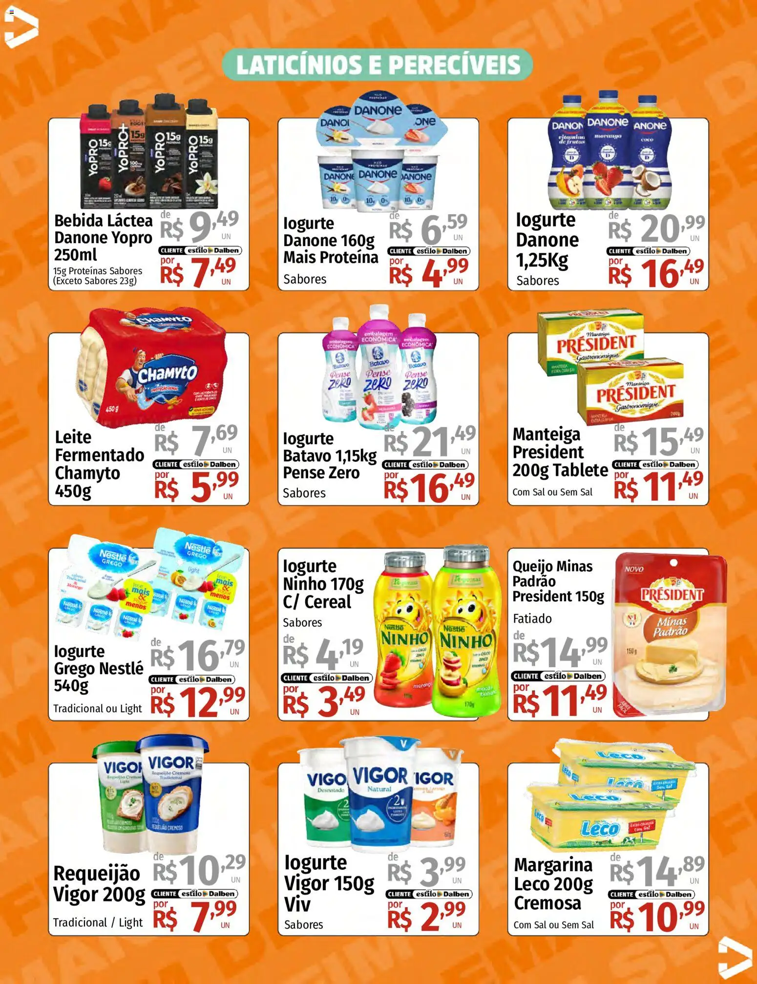 Supermercado Dalben Folheto - válido de 22.05.2026 | Página: 9 | Produtos: Manteiga, Bebida, Sal, Margarina