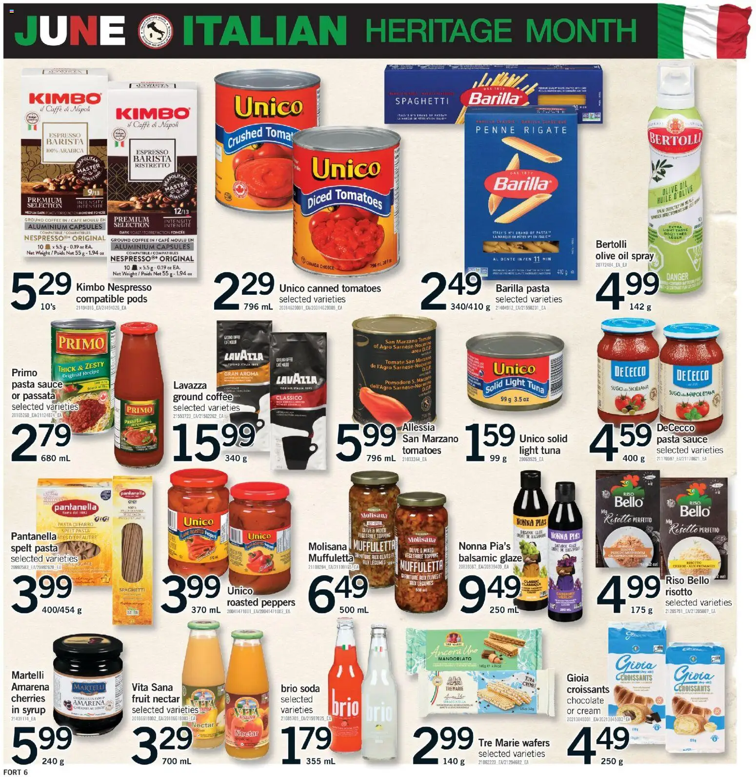 Fortinos flyer valid from 04.06.2026 | Page: 7 | Products: Pasta, Cheese, Oil, Tomatoes