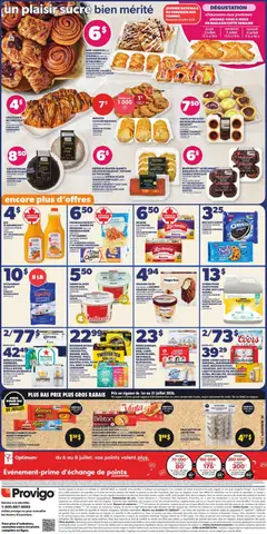 Preview of Provigo weekly flyer / circulaire from shop Provigo valid from Jul 2, 2026 | Page: 3 | Products: Tea, Ice cream, Cheese, Juice