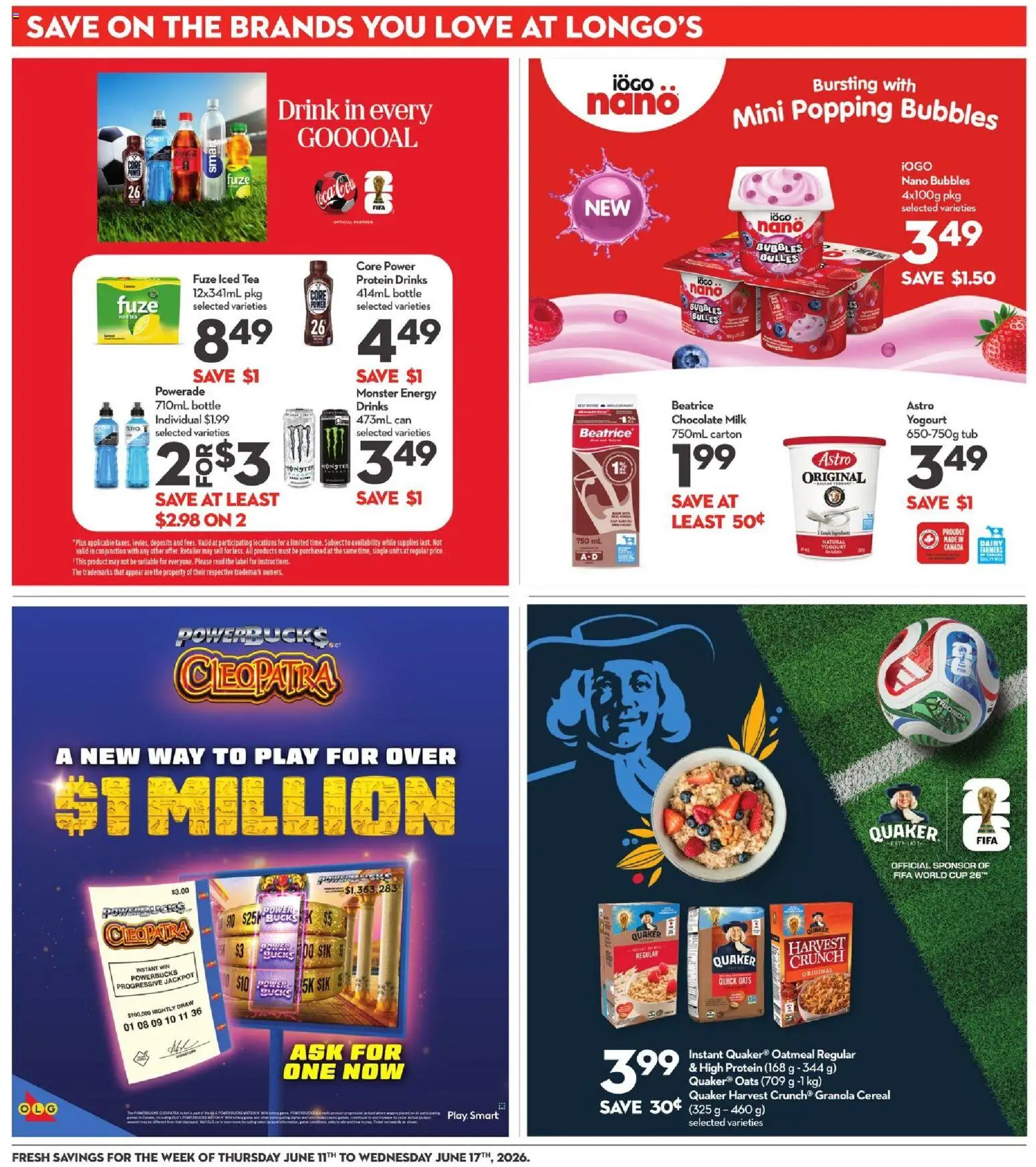 Longo's flyer valid from 11.06.2026 | Page: 17 | Products: Tea, Milk, Chocolate