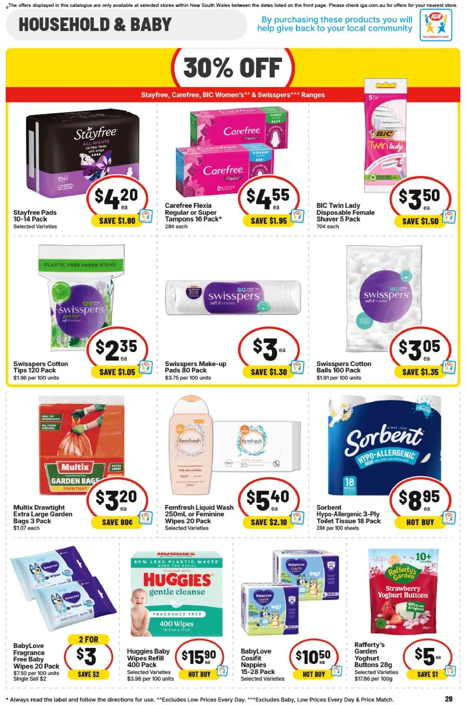IGA catalogue - valid from 12/08/2026 | Page: 29 | Products: Toilet, Fragrance, Yoghurt, Makeup