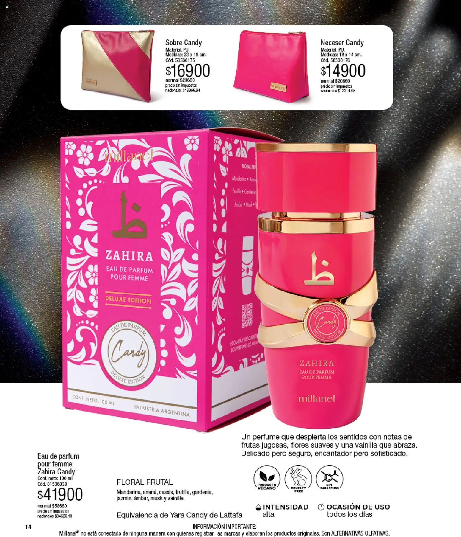Millanel catálogo │ válido desde el 14/09/2026 | Página: 14 | Productos: Flores, Sobre, Perfumes, Neceser