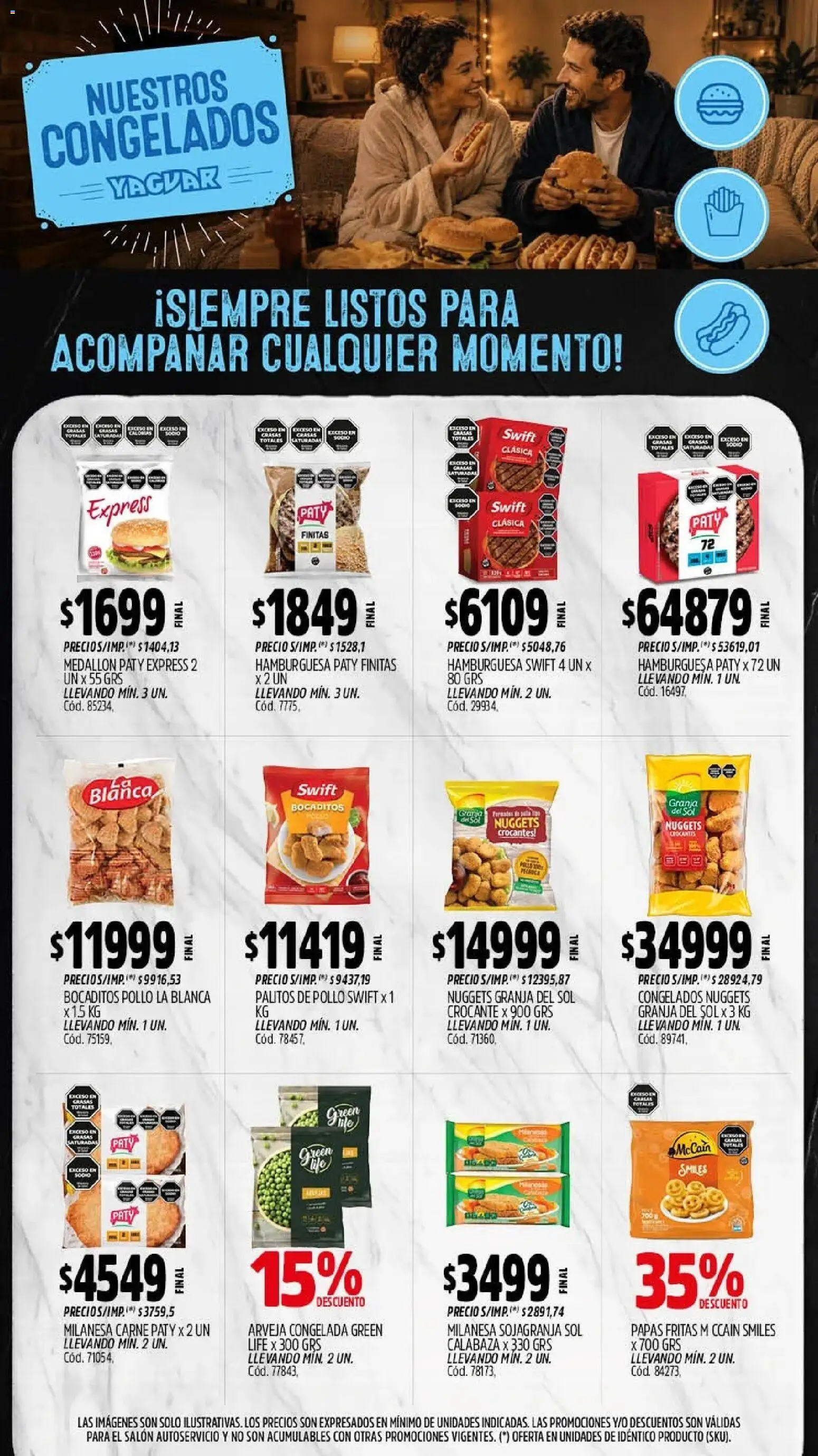 Yaguar - Oferta Semanal Chaco │ válido desde el 10/08/2026 | Página: 10 | Productos: Arveja, Pollo, Carne, Papas fritas
